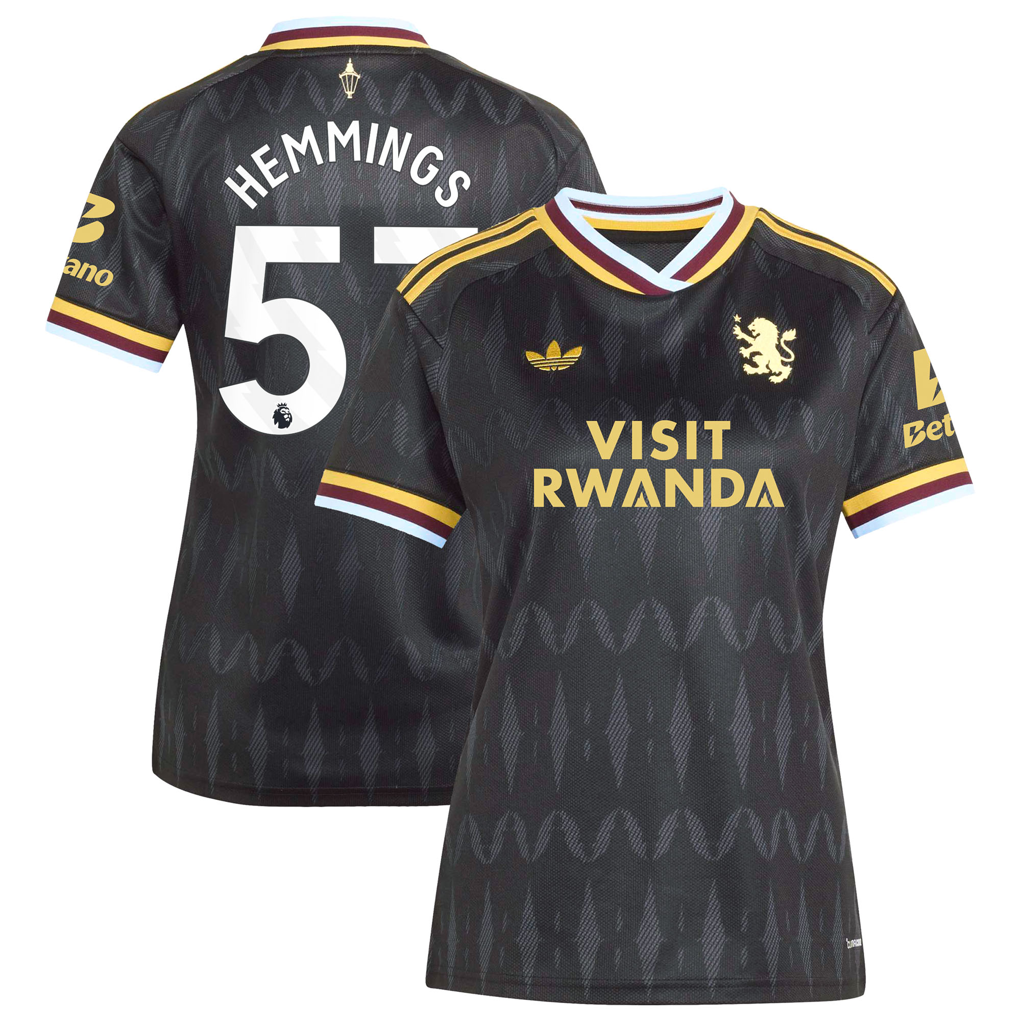 Aston Villa adidas Away Shirt 2026-27 - Womens with Hemmings 53 printing, , rebel_hi-res