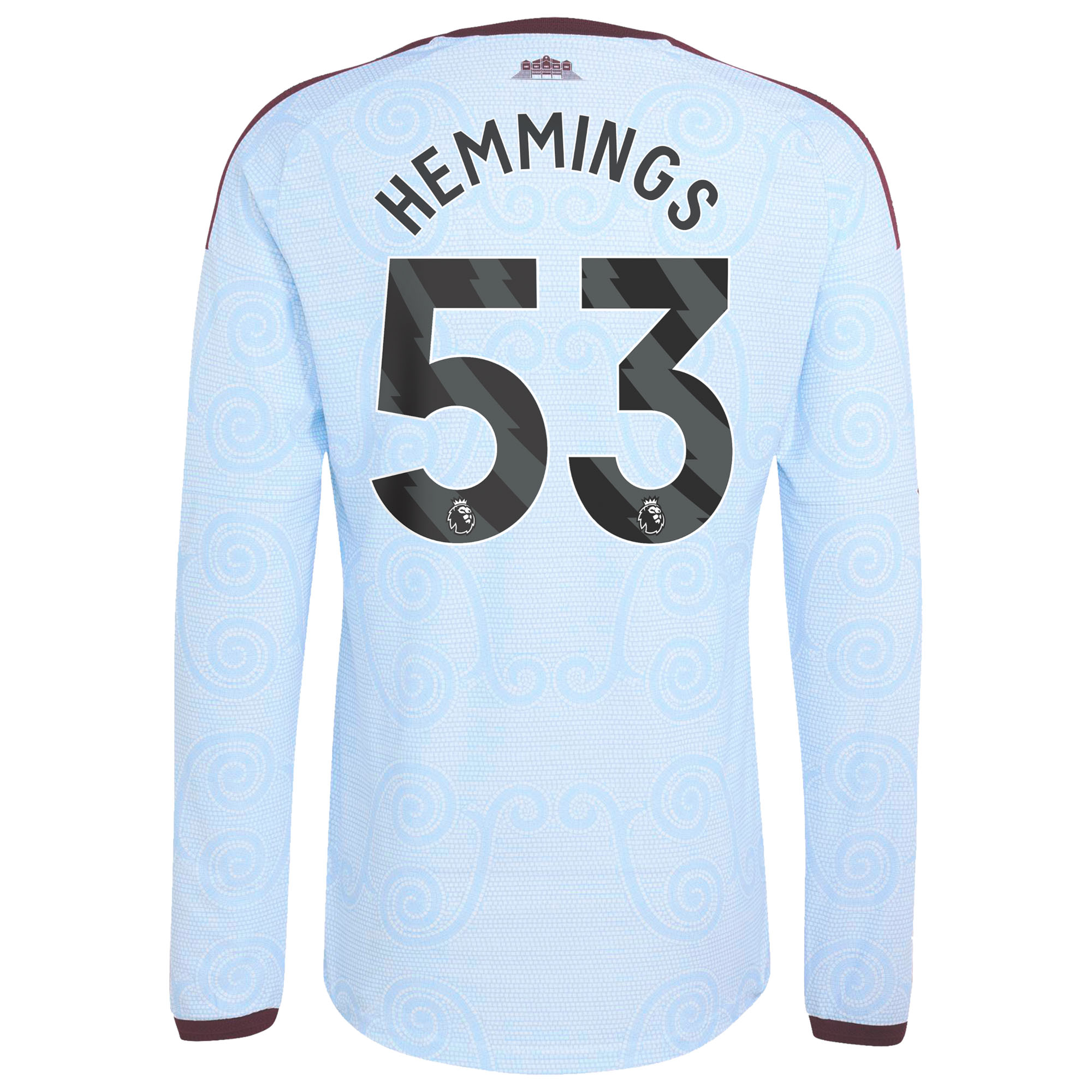 Aston Villa adidas Third Authentic Shirt 2026-27 - Long Sleeve with Hemmings 53 printing, , rebel_hi-res