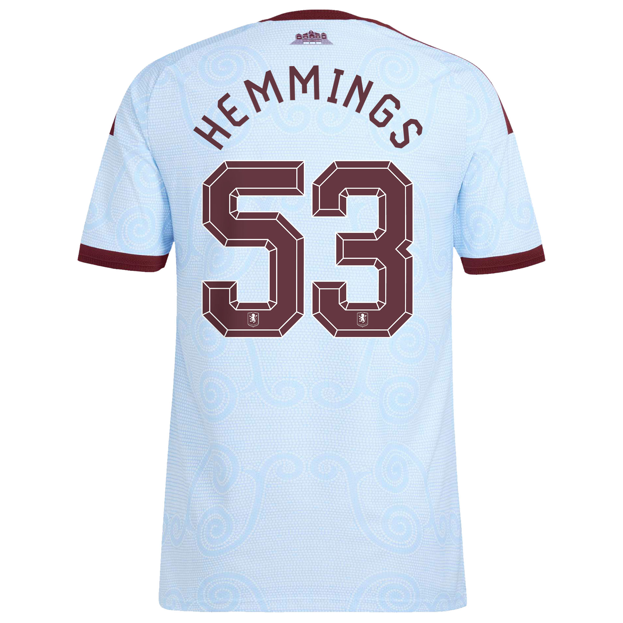 Aston Villa adidas Third Authentic Shirt 2026-27 with Hemmings 53 printing, , rebel_hi-res