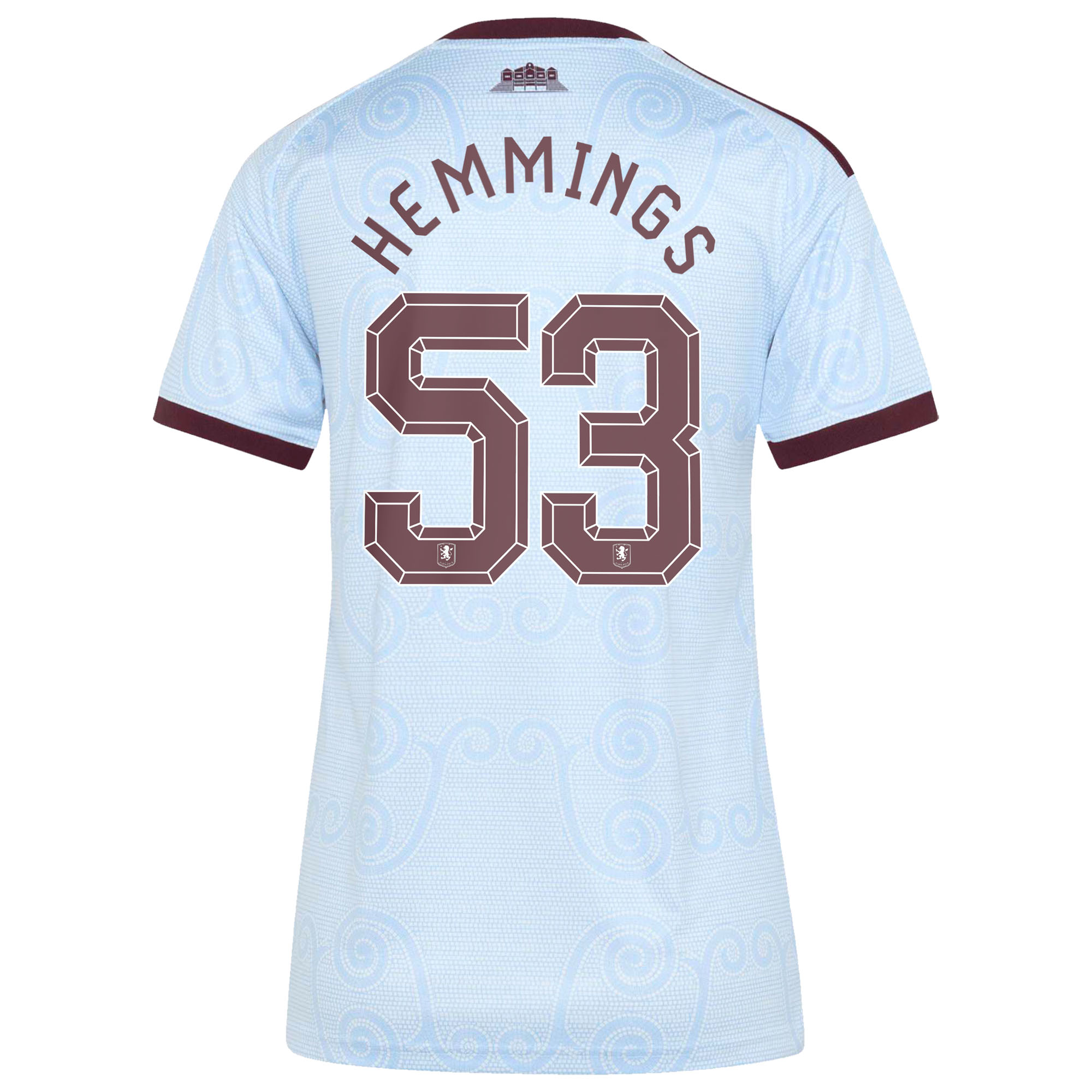 Aston Villa adidas Third Shirt 2026-27 - Womens with Hemmings 53 printing, , rebel_hi-res