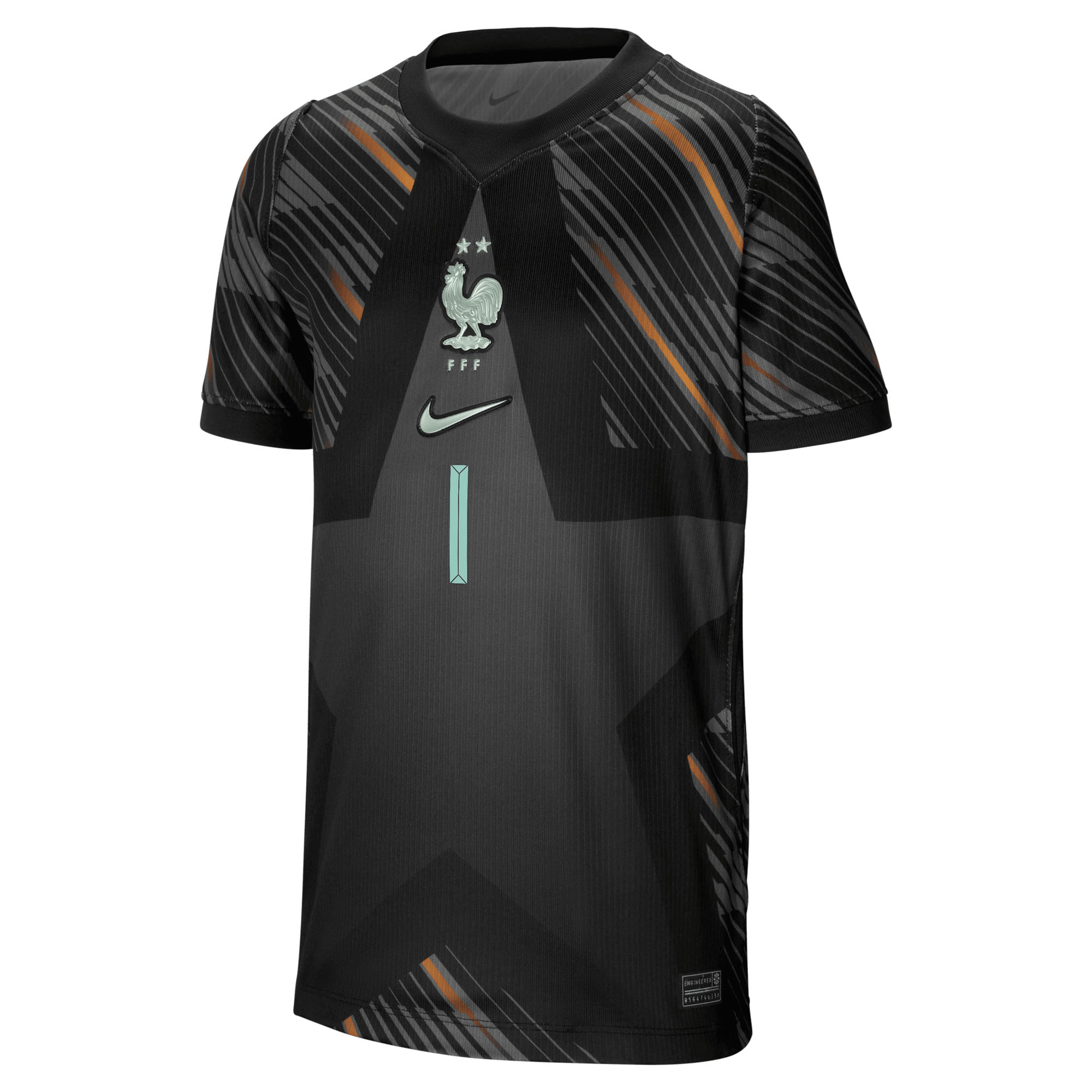 France Nike Stadium Goalkeeper Shirt 2026 - Kids with Restes 1 printing, , rebel_hi-res