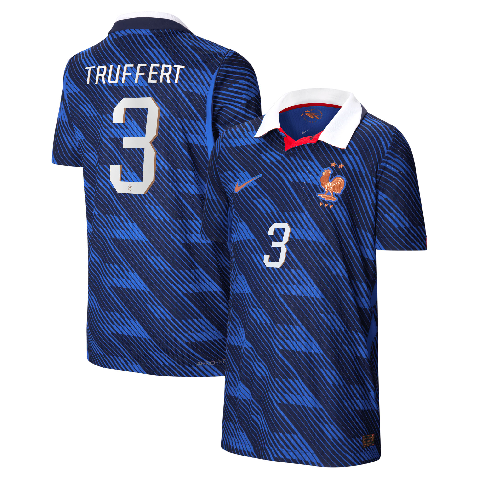 France National Team Nike Home Aero-FIT Match Shirt 2026 - Kids with Truffert 3 printing, , rebel_hi-res