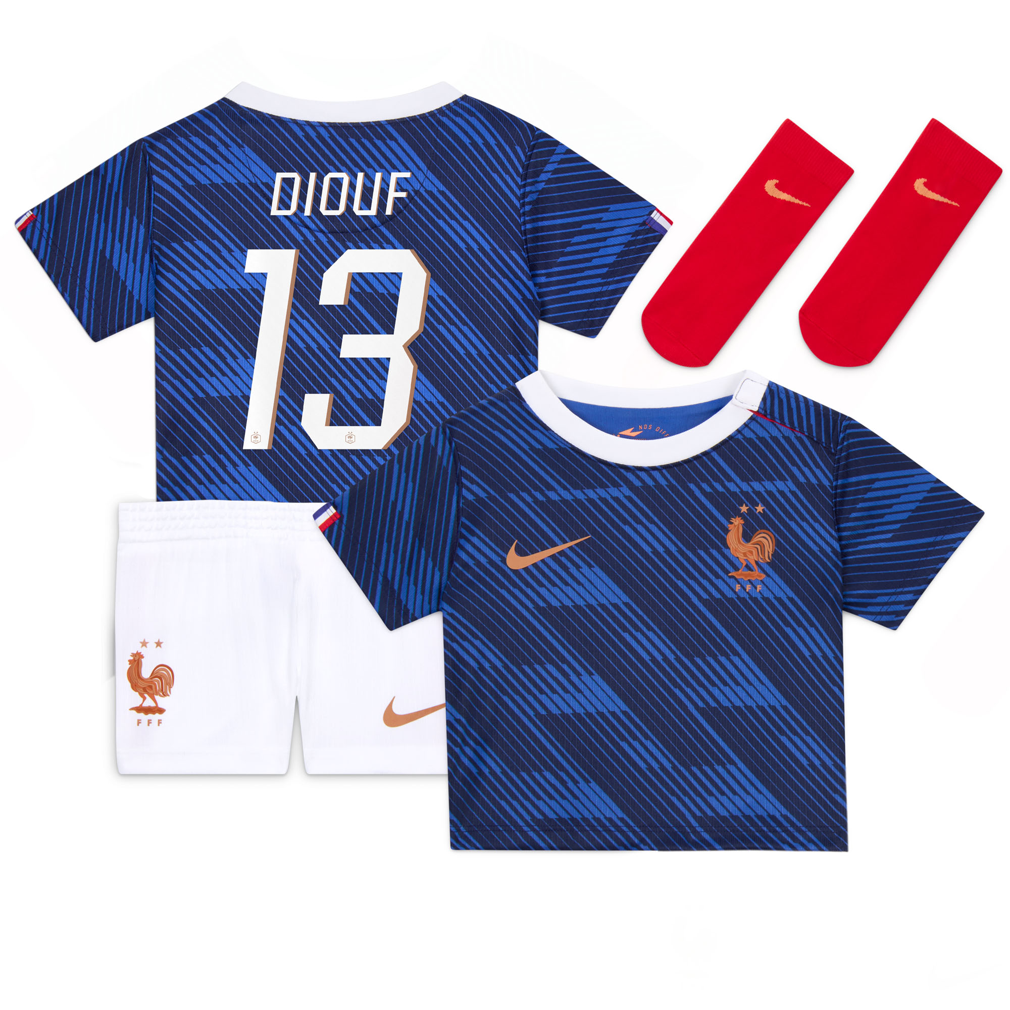 France Nike Home Stadium Mini Kit 2026 - Infants with Diouf 13 printing, , rebel_hi-res