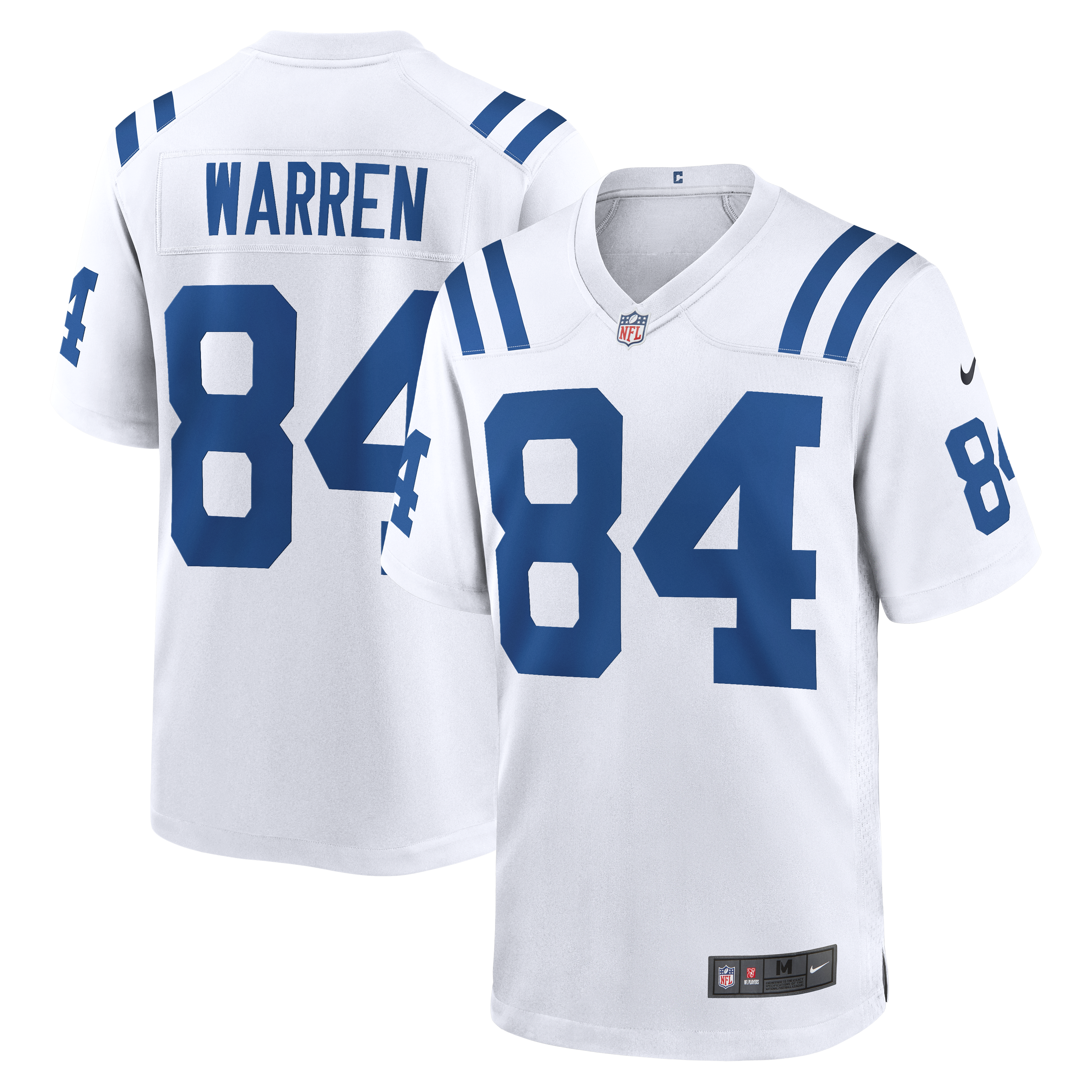 Indianapolis Colts Nike Game Road Jersey - White - Tyler Warren - Mens, , rebel_hi-res