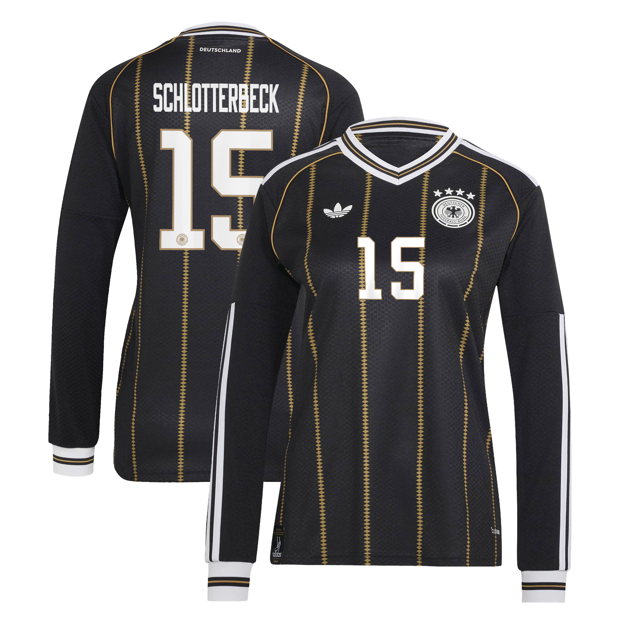 Germany National Team adidas Third Shirt 2026 - Long Sleeve - Womens with Schlotterbeck 15 printing, , rebel_hi-res