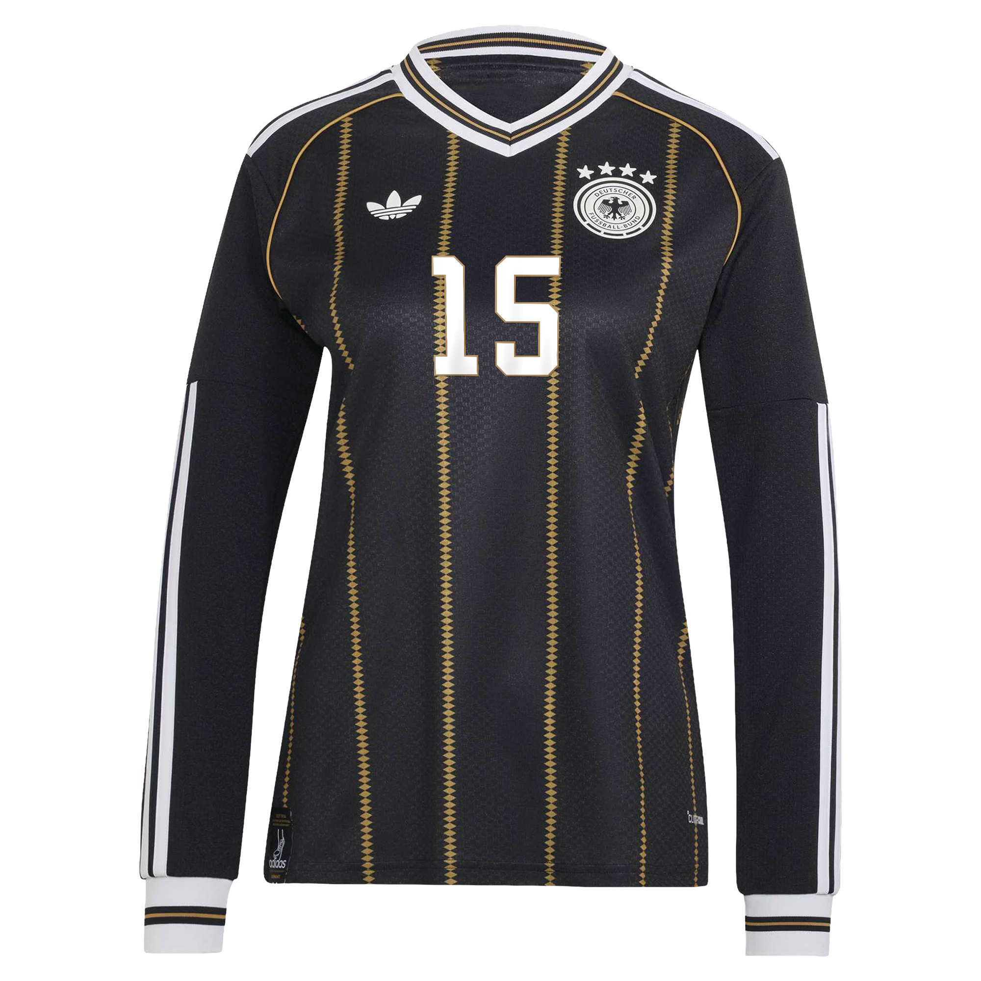 Germany National Team adidas Third Shirt 2026 - Long Sleeve - Womens with Schlotterbeck 15 printing, , rebel_hi-res