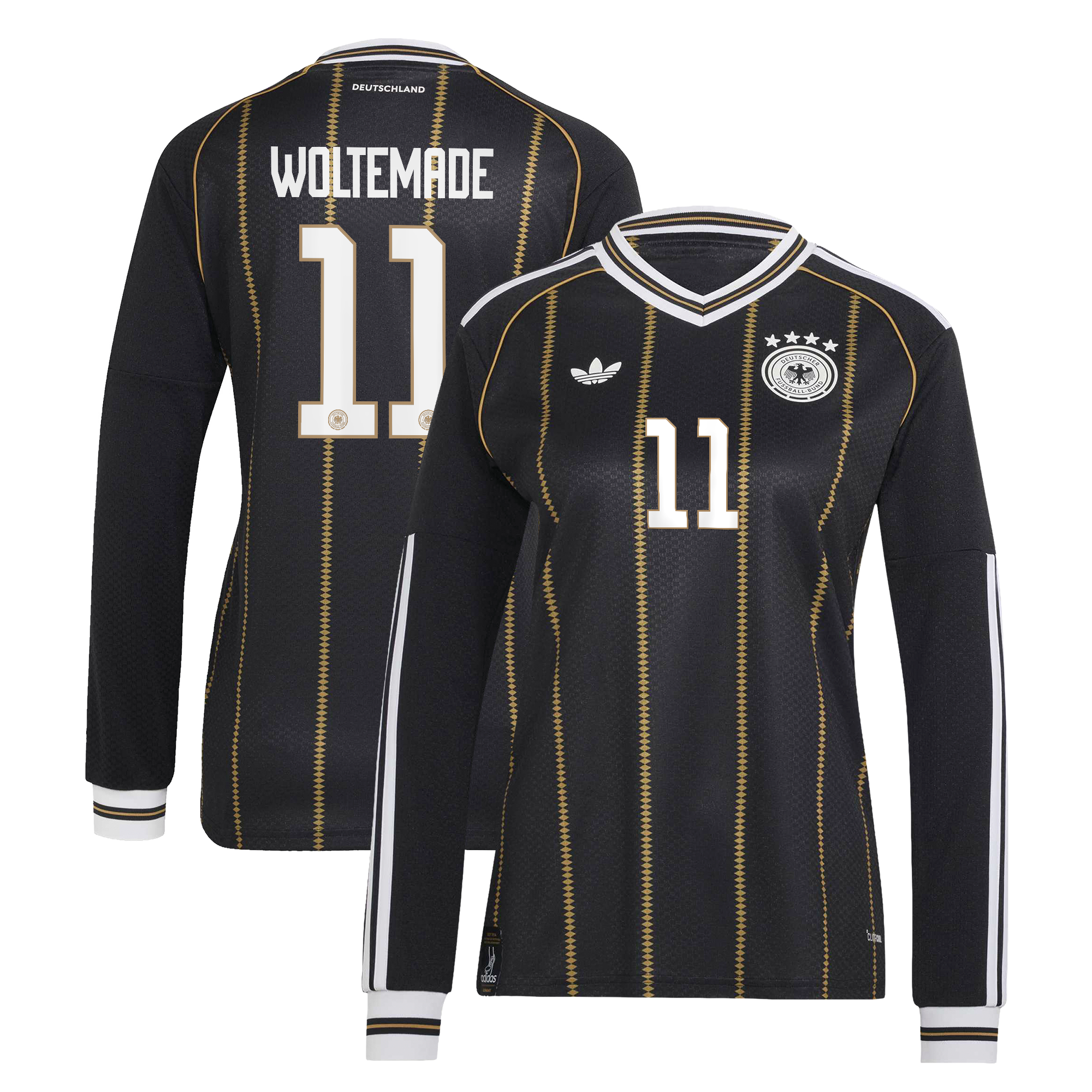 Germany National Team adidas Third Shirt 2026 - Long Sleeve - Womens with Woltemade 11 printing, , rebel_hi-res