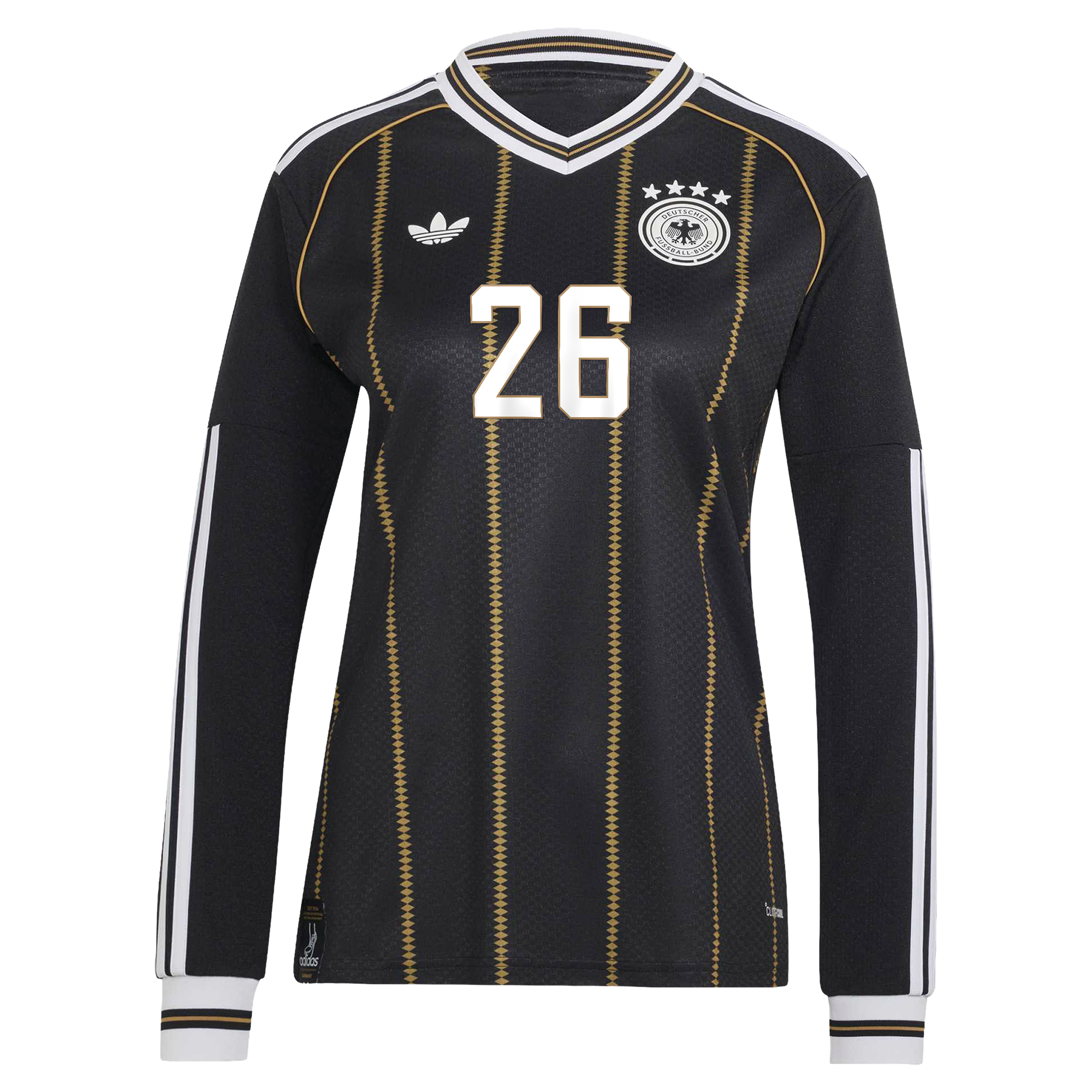 Germany National Team adidas Third Shirt 2026 - Long Sleeve - Womens with Undav 26 printing, , rebel_hi-res