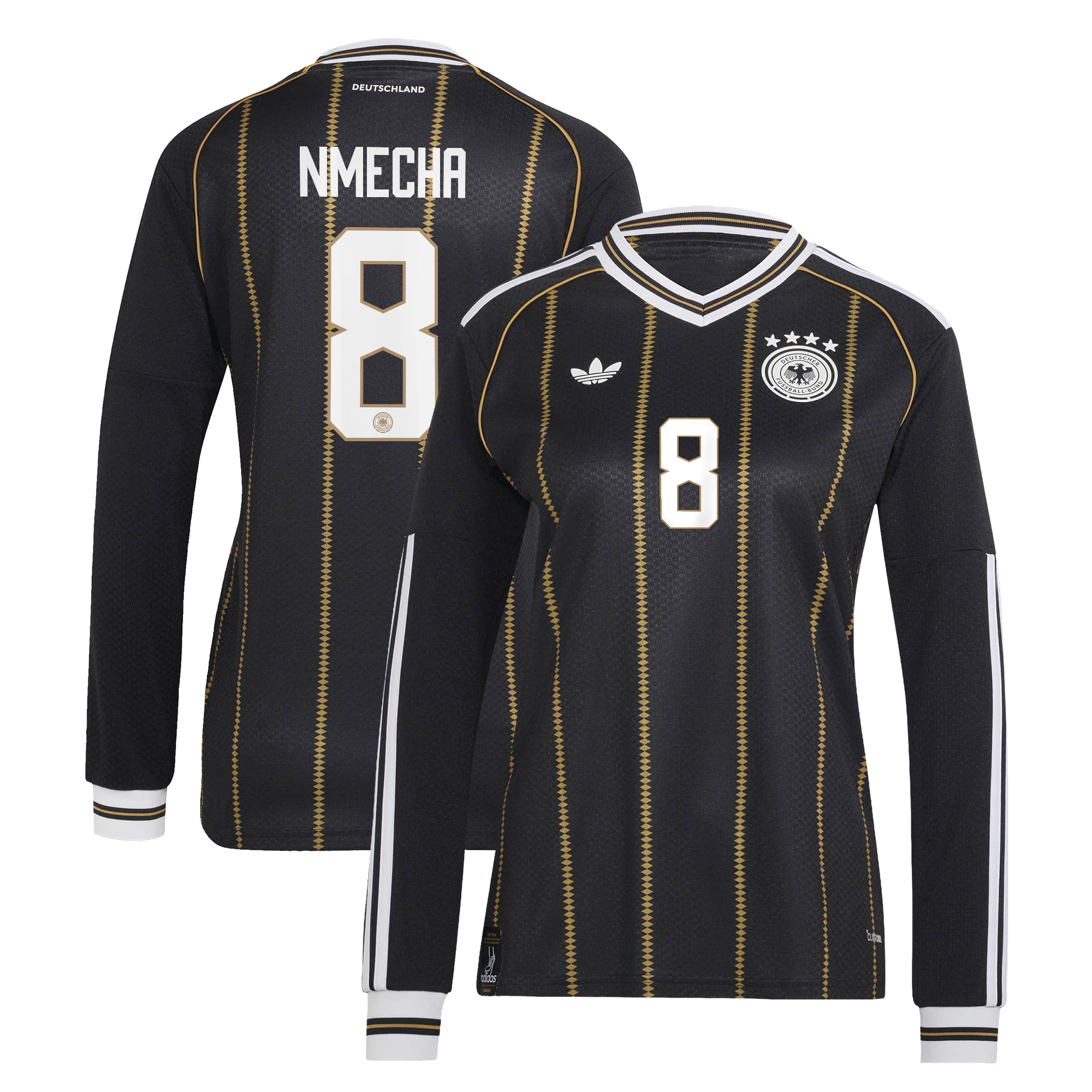 Germany National Team adidas Third Shirt 2026 - Long Sleeve - Womens with Nmecha 8 printing, , rebel_hi-res