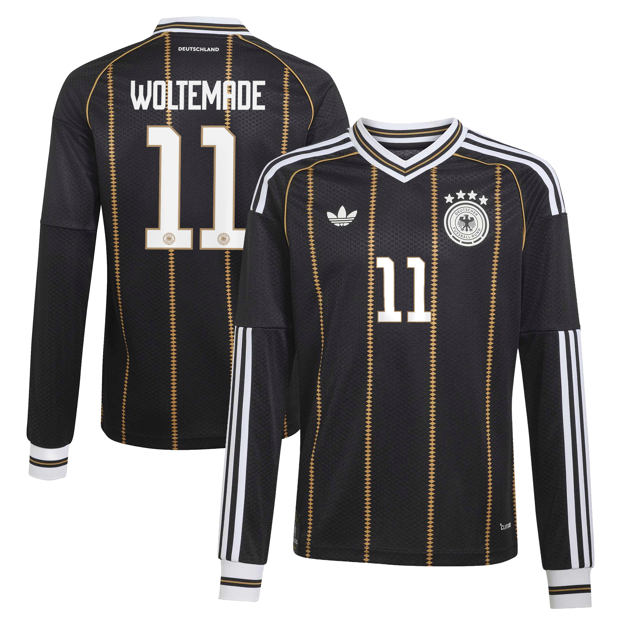 Germany National Team adidas Third Shirt 2026 - Long Sleeve - Kids with Woltemade 11 printing, , rebel_hi-res