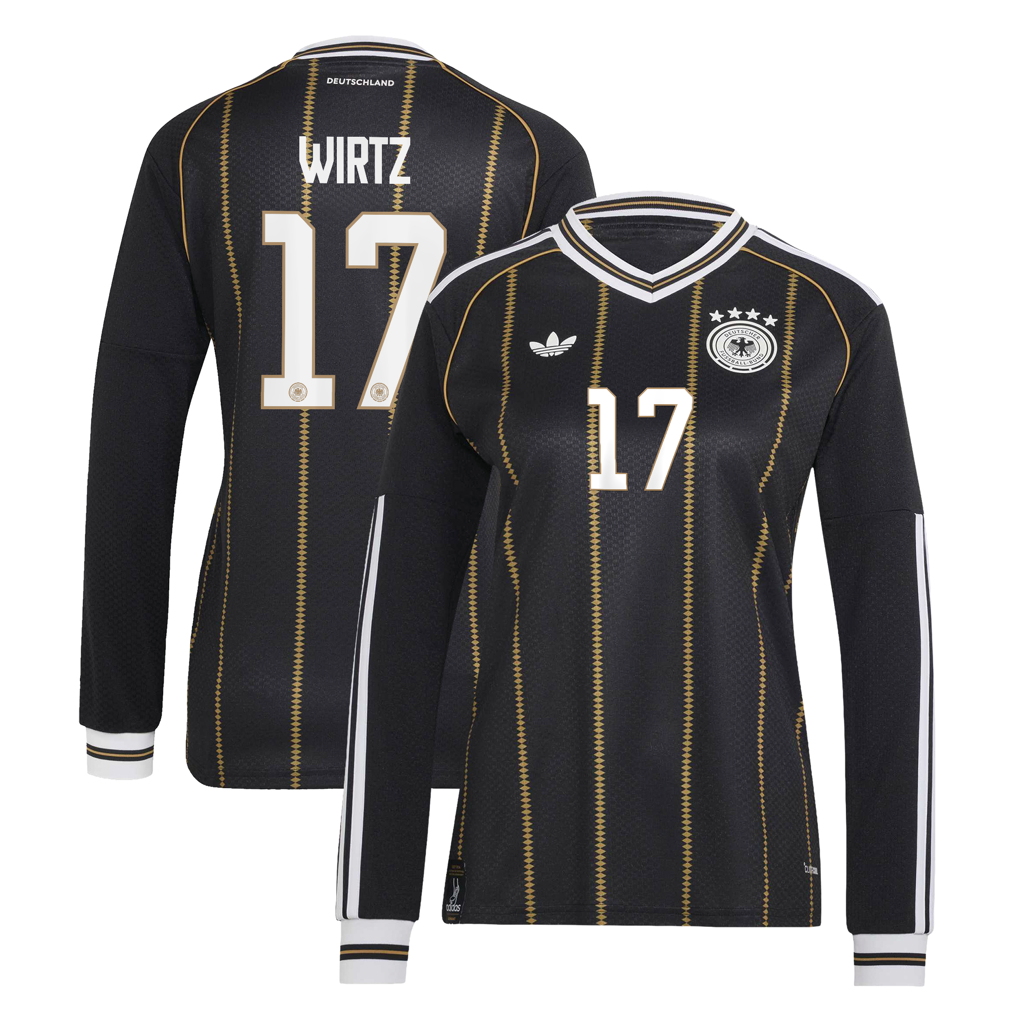 Germany National Team adidas Third Shirt 2026 - Long Sleeve - Womens with Wirtz 17 printing, , rebel_hi-res