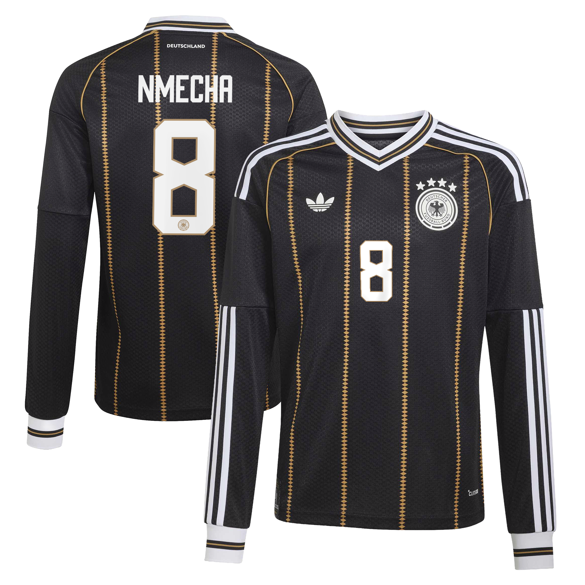 Germany National Team adidas Third Shirt 2026 - Long Sleeve - Kids with Nmecha 8 printing, , rebel_hi-res