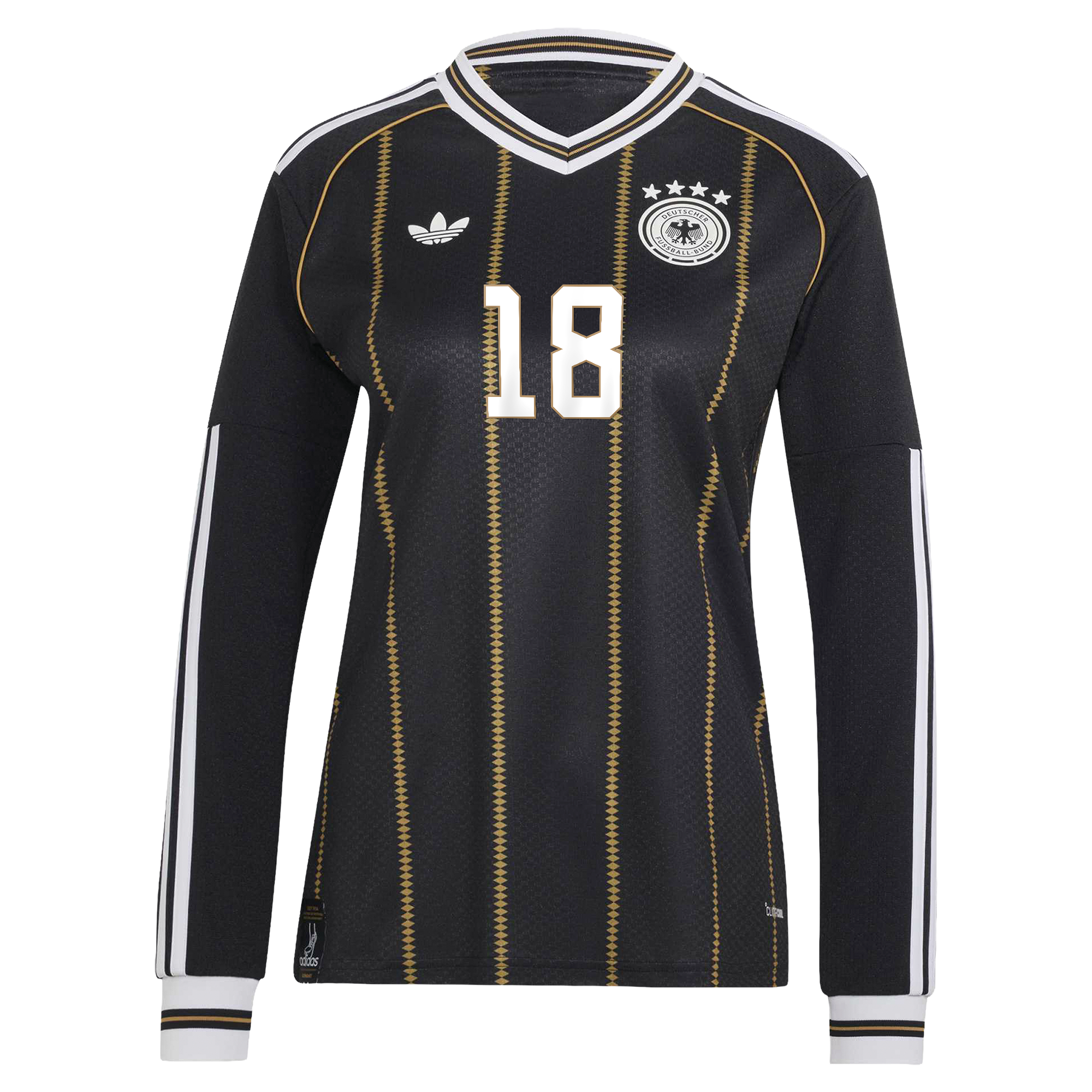 Germany National Team adidas Third Shirt 2026 - Long Sleeve - Womens with Brown 18 printing, , rebel_hi-res