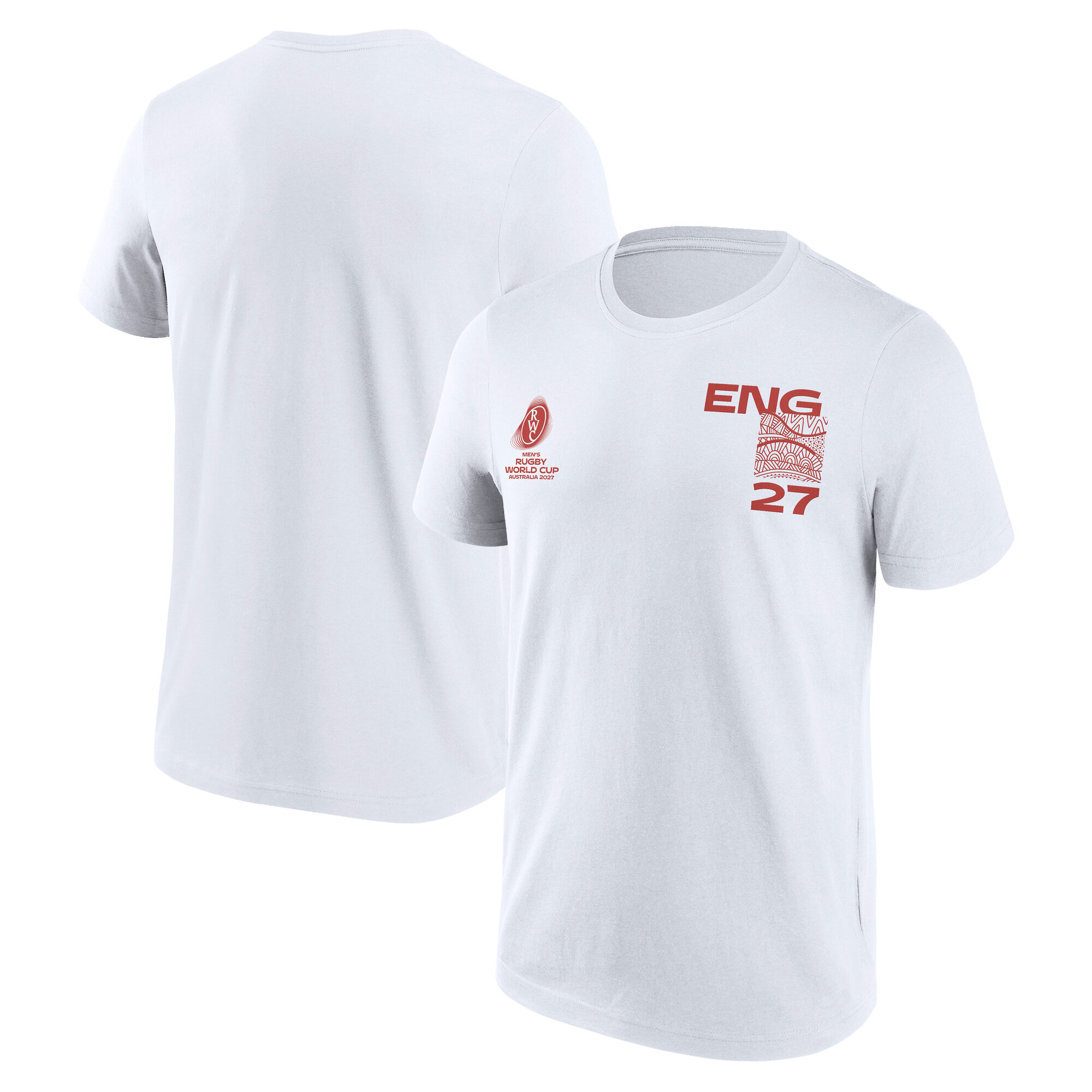 England Rugby Supporter Graphic T-Shirt - White, , rebel_hi-res