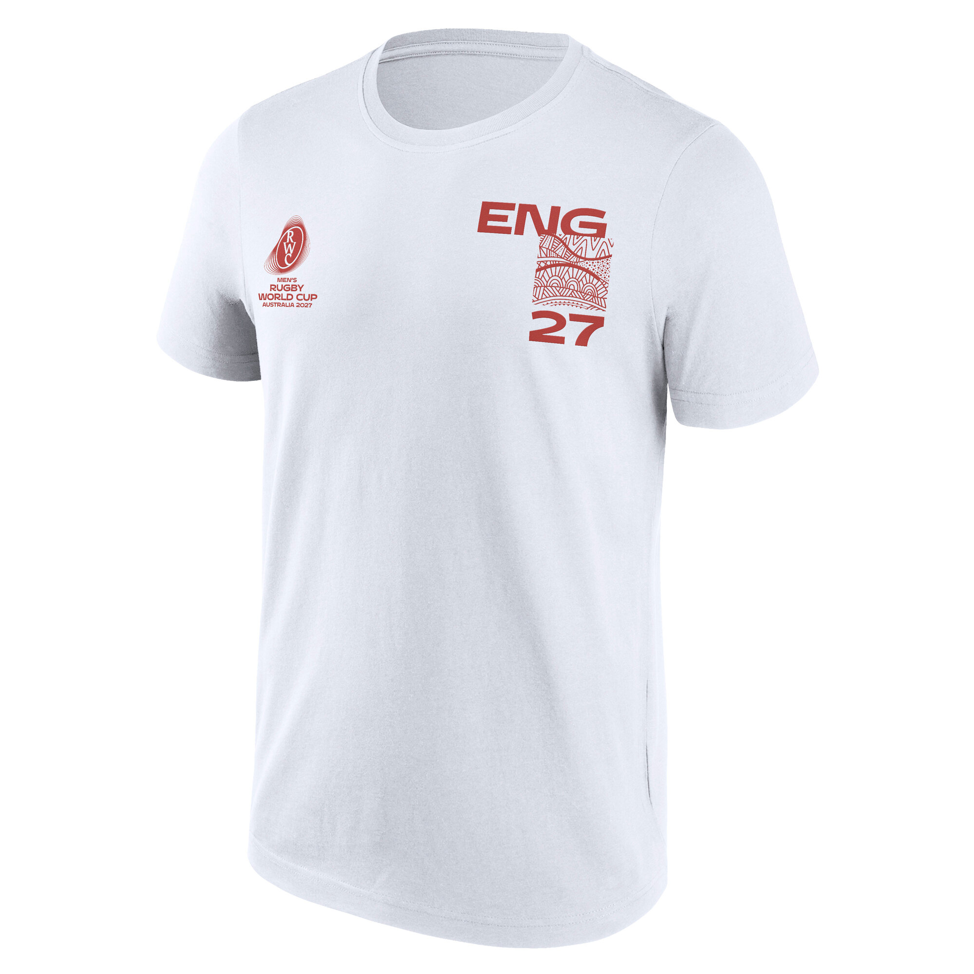 England Rugby Supporter Graphic T-Shirt - White, , rebel_hi-res