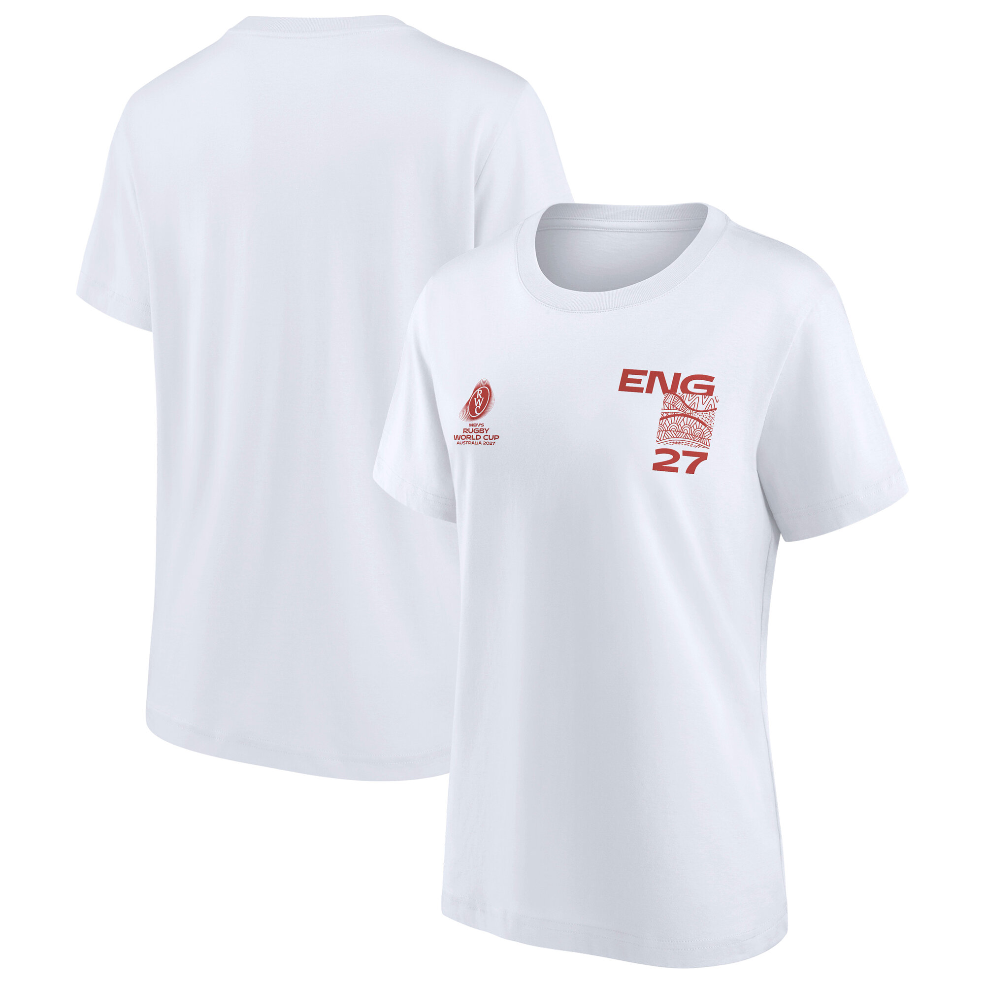 England Rugby Supporter Graphic T-Shirt - White - Womens, , rebel_hi-res
