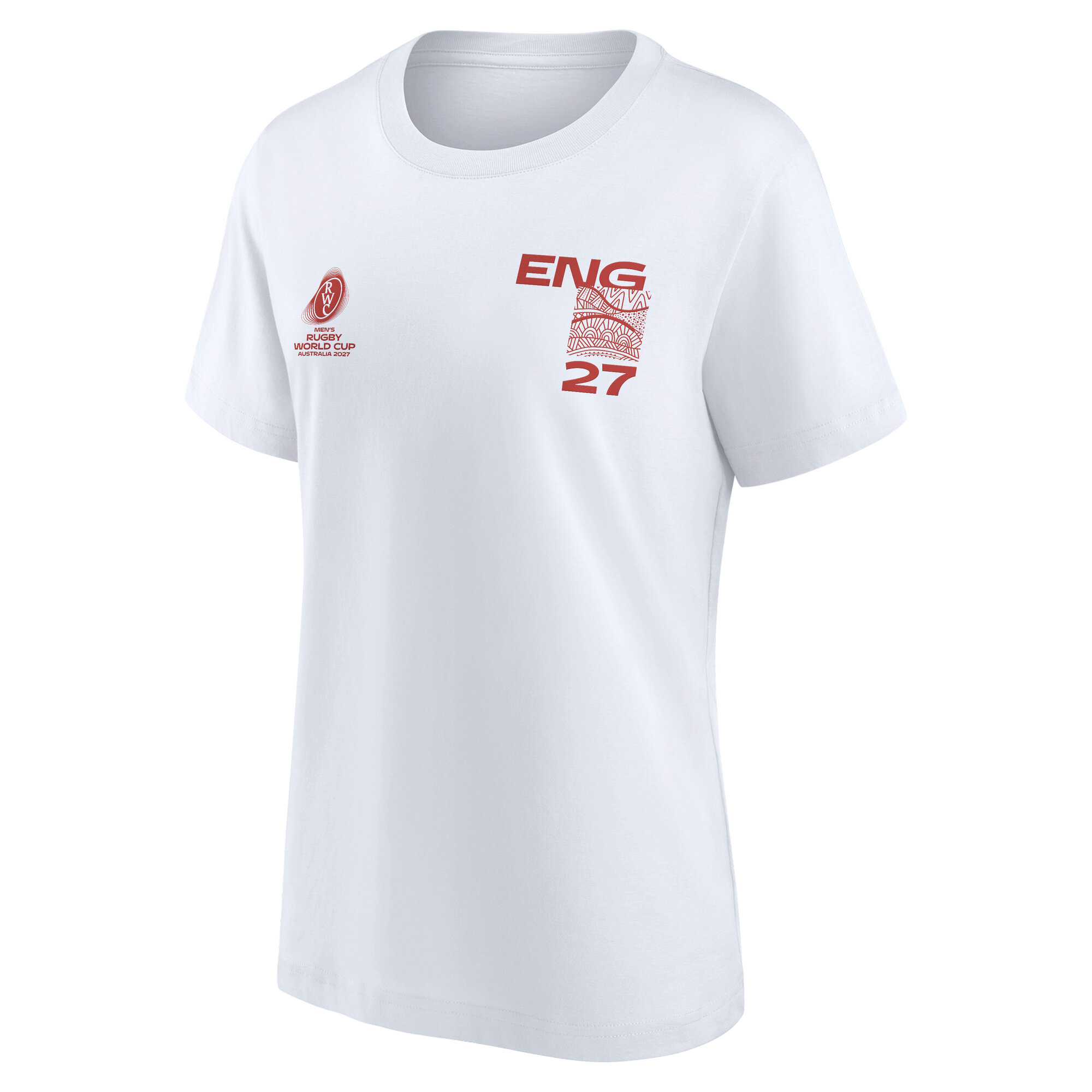 England Rugby Supporter Graphic T-Shirt - White - Womens, , rebel_hi-res