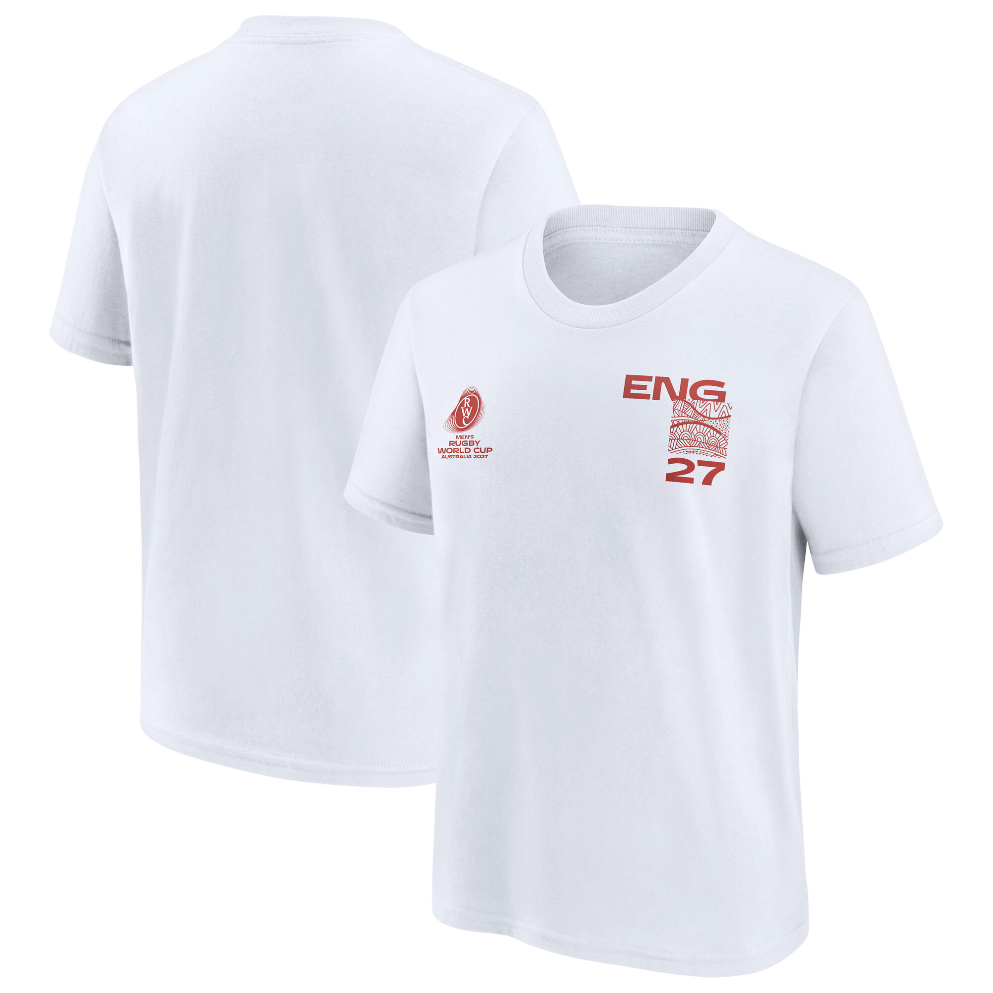 England Rugby Supporter Graphic T-Shirt - White - Kids, , rebel_hi-res
