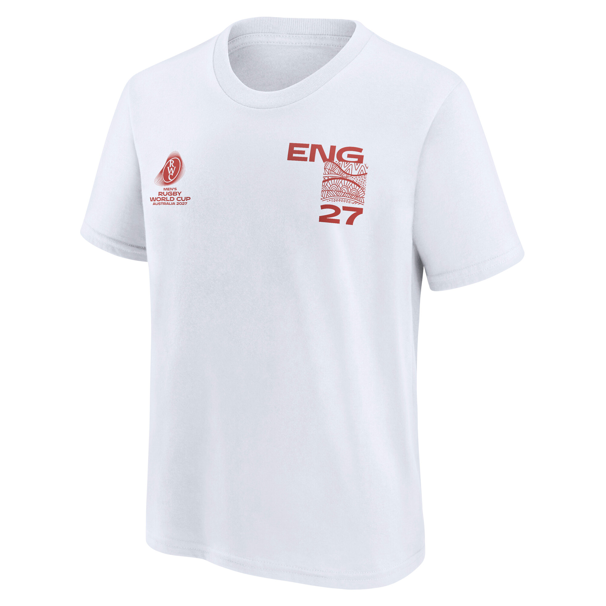 England Rugby Supporter Graphic T-Shirt - White - Kids, , rebel_hi-res