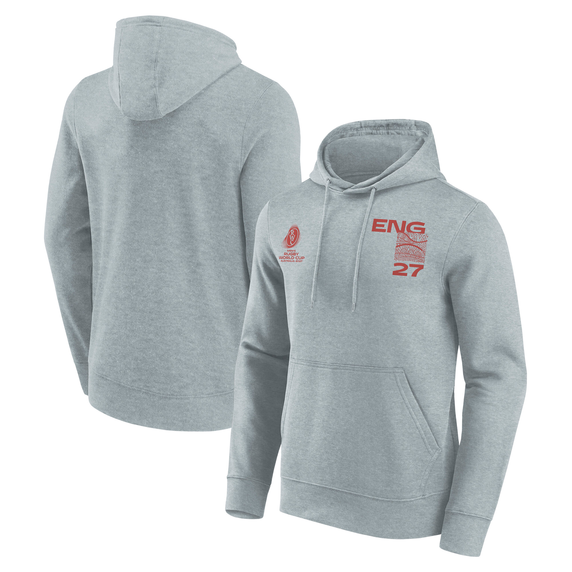 England Rugby Supporter Graphic Hoodie - Sports Grey, , rebel_hi-res