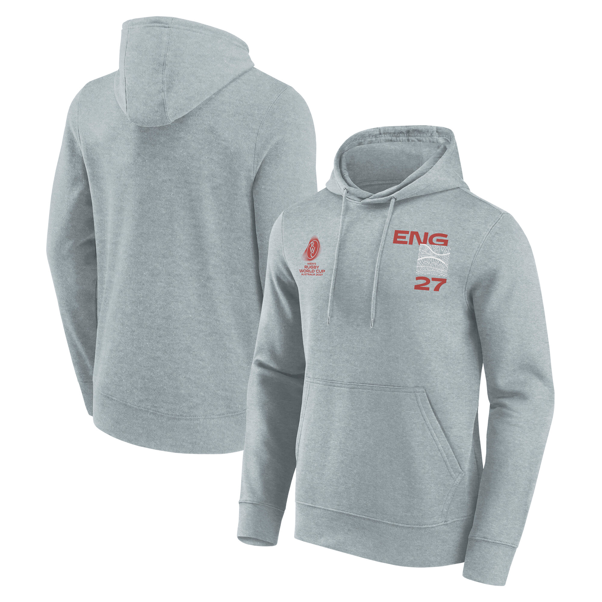 England Rugby Supporter Graphic Hoodie - Sports Grey, , rebel_hi-res