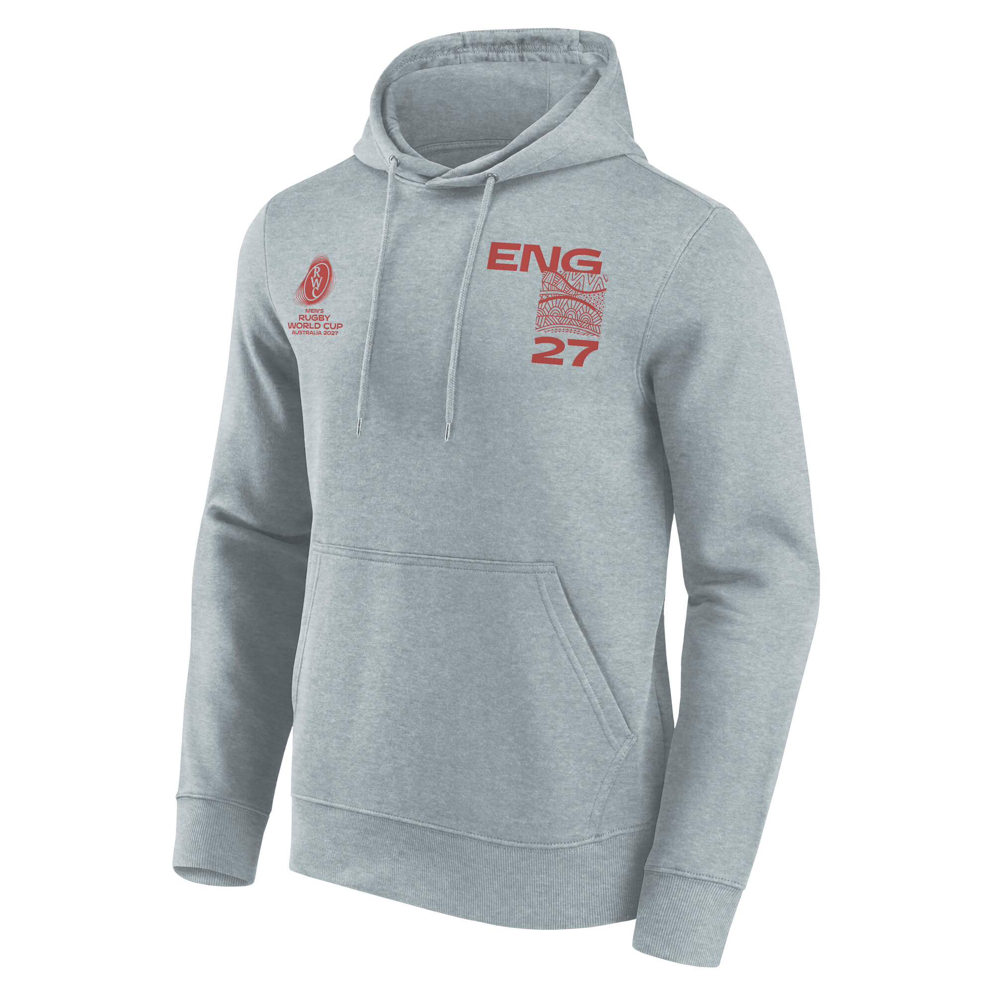 England Rugby Supporter Graphic Hoodie - Sports Grey, , rebel_hi-res