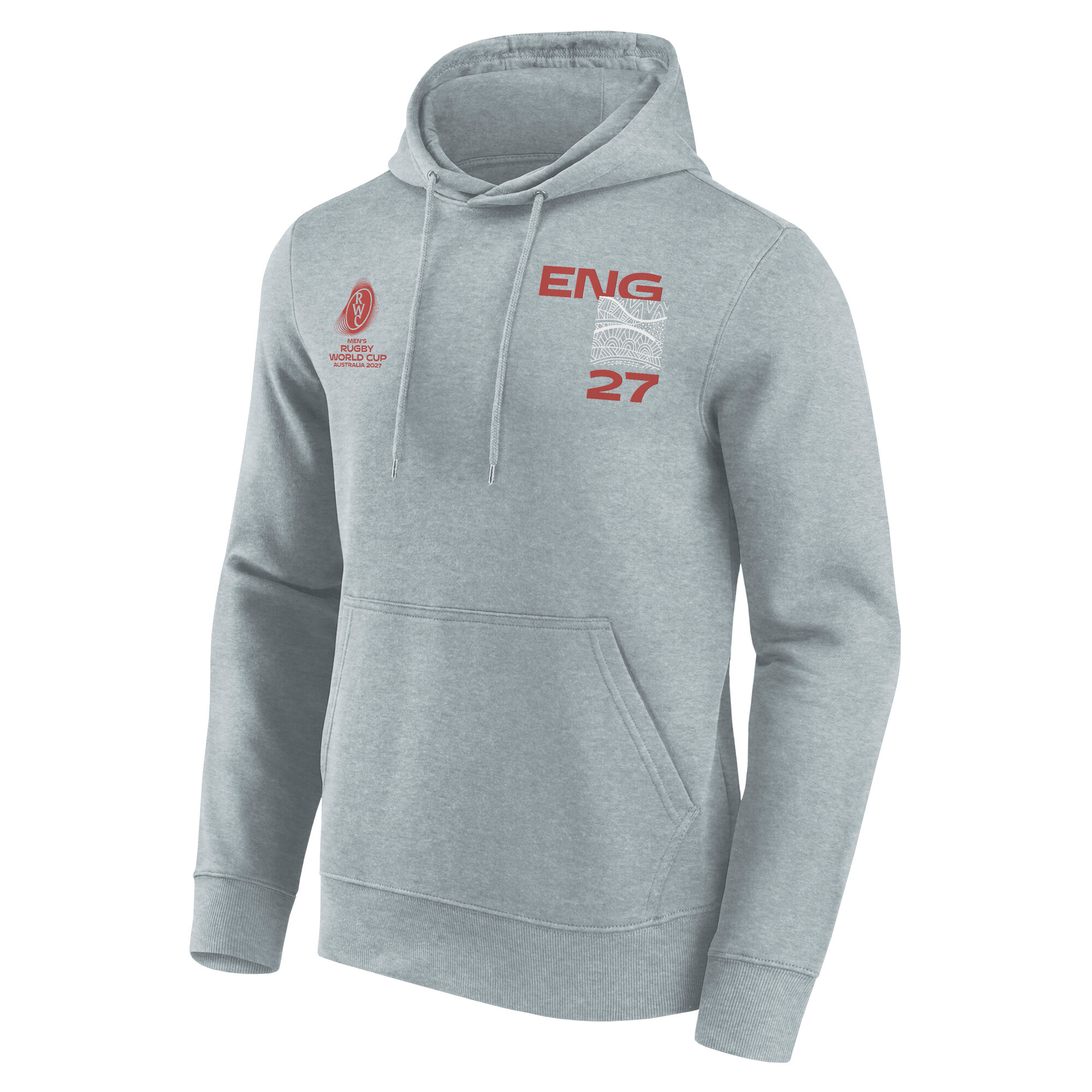 England Rugby Supporter Graphic Hoodie - Sports Grey, , rebel_hi-res