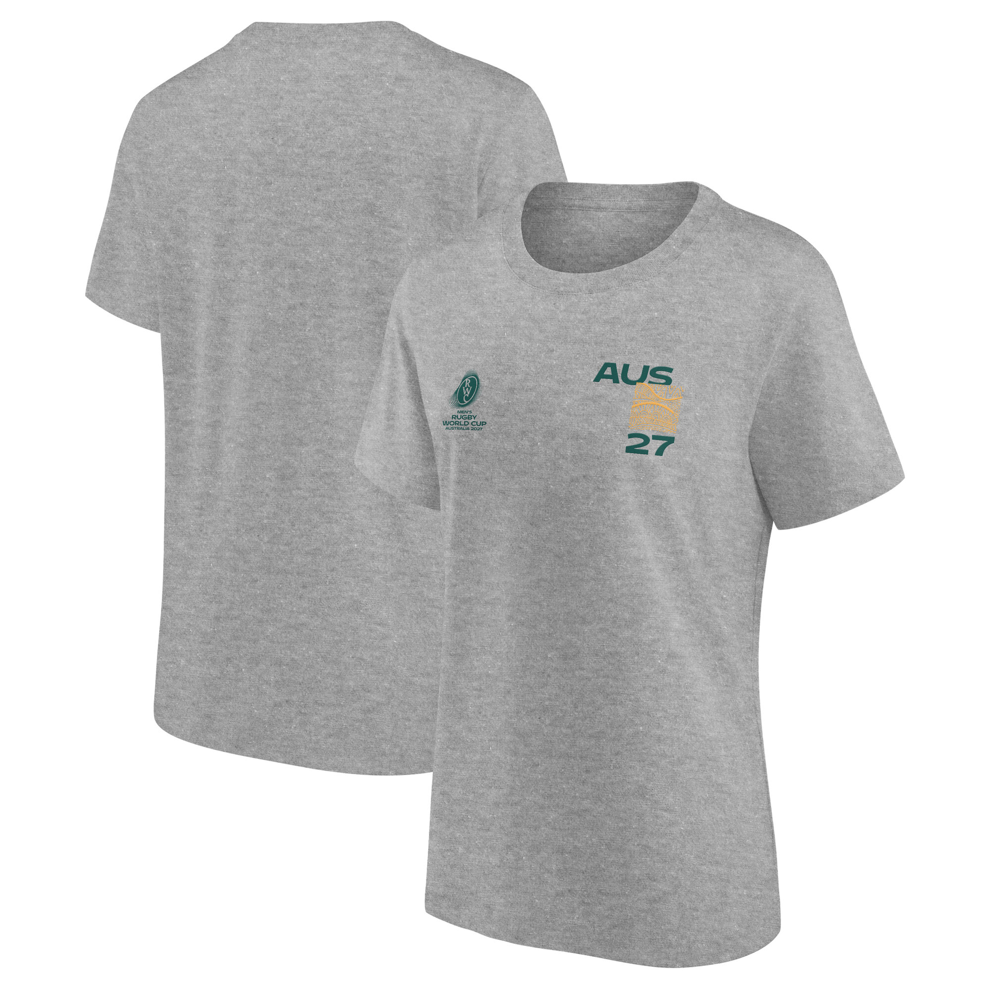 Australia Rugby Supporter Graphic T-Shirt - Grey - Womens, , rebel_hi-res
