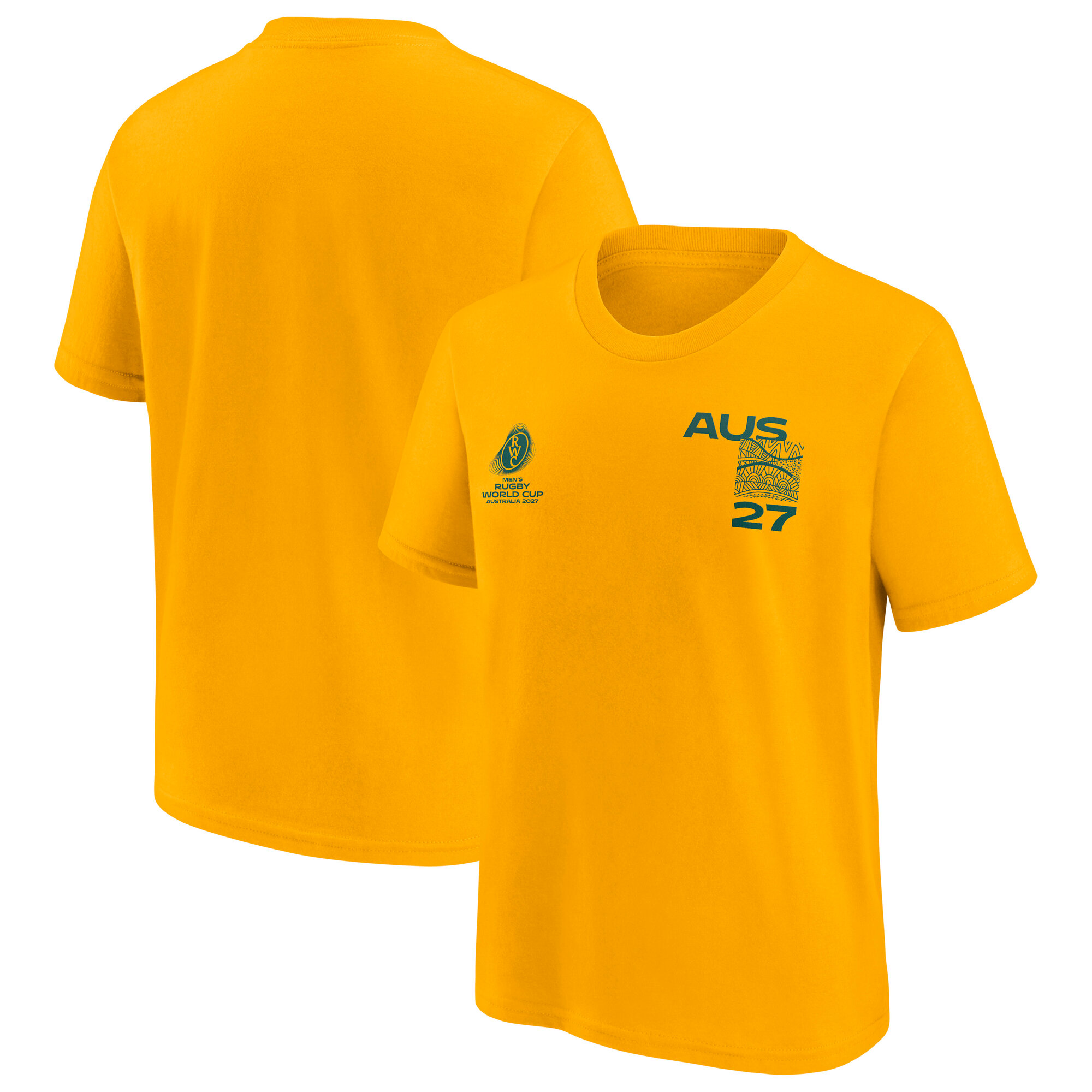 Australia Rugby Supporter Graphic T-Shirt - Gold - Kids, , rebel_hi-res