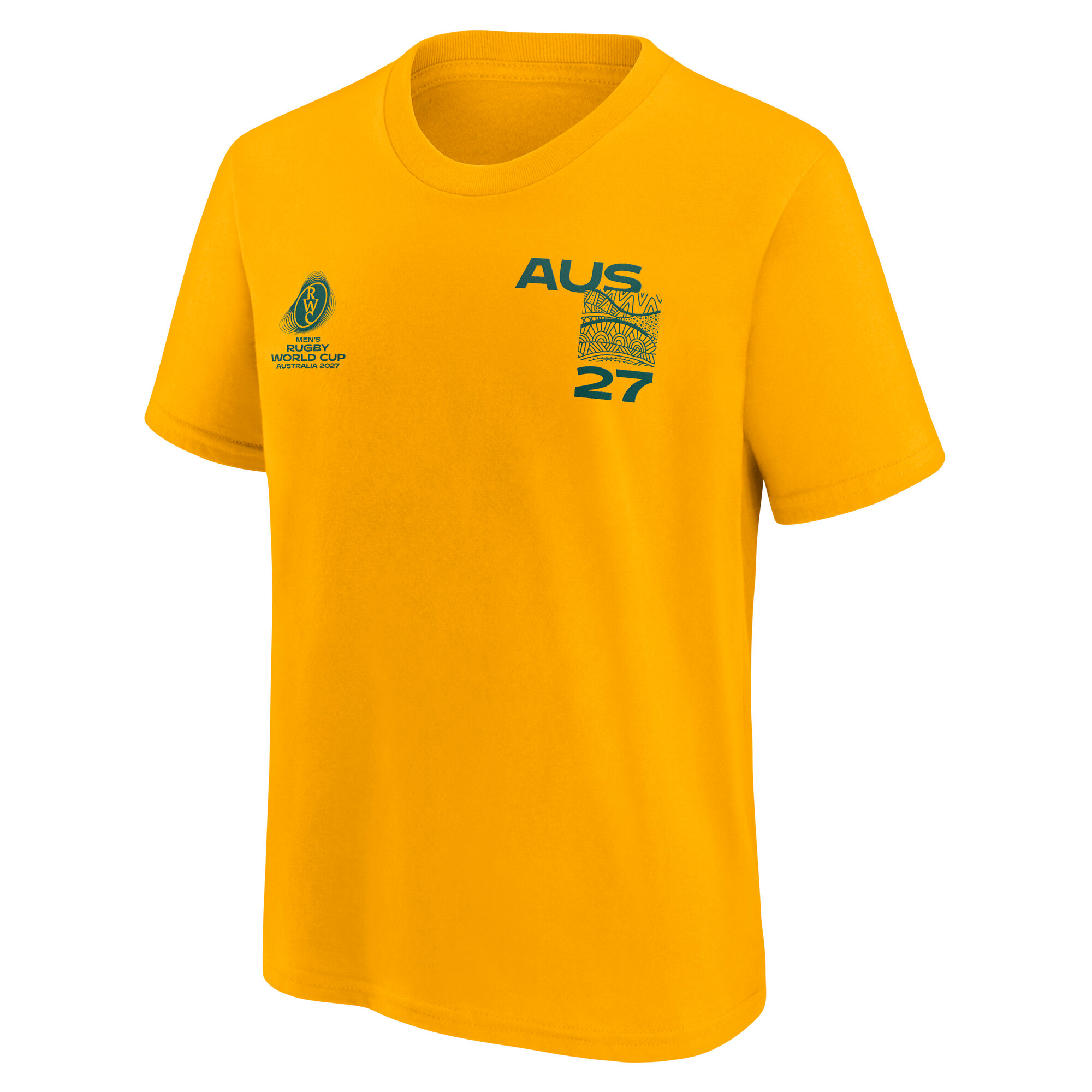Australia Rugby Supporter Graphic T-Shirt - Gold - Kids, , rebel_hi-res