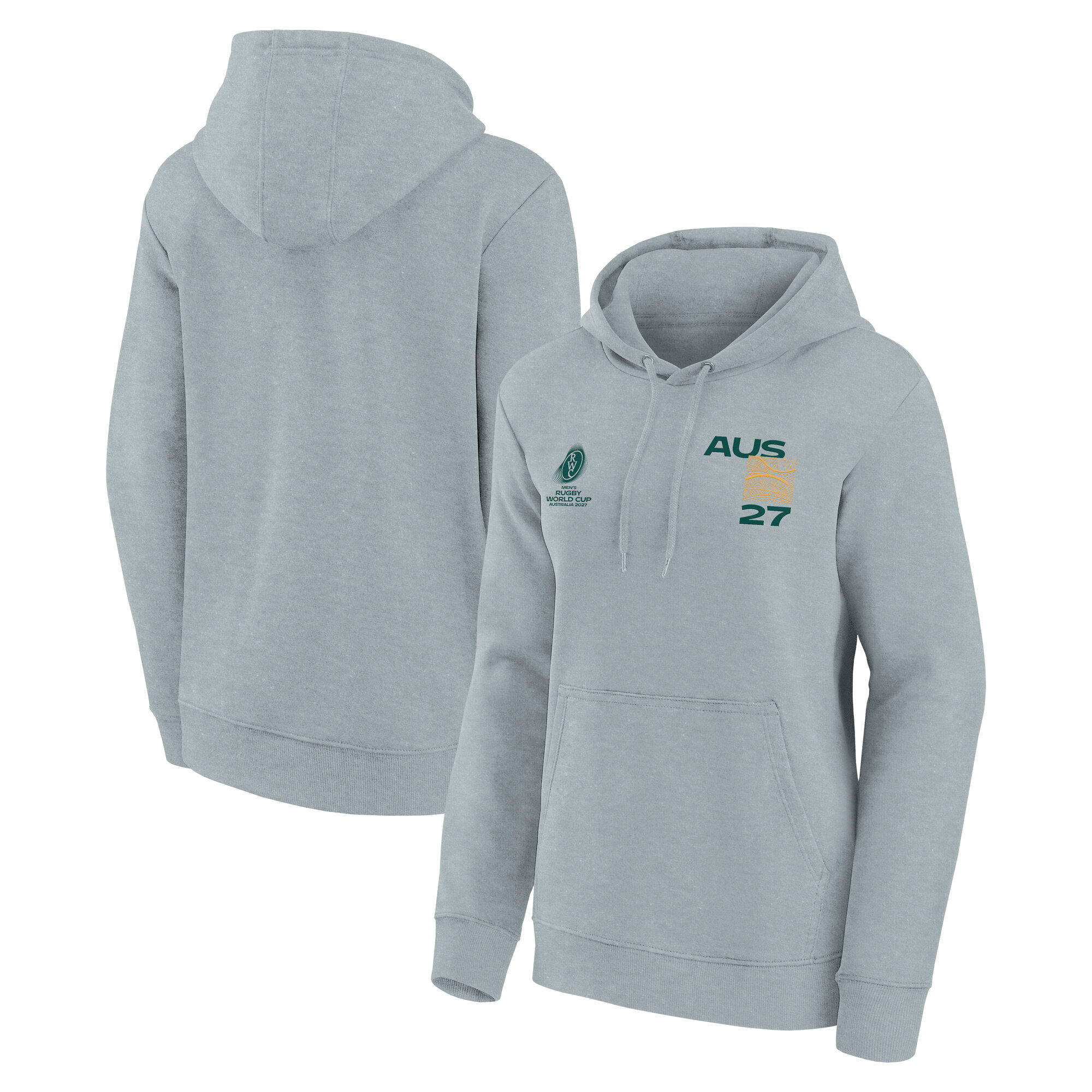 Australia Rugby Supporter Graphic Hoodie - Sports Grey - Womens, , rebel_hi-res