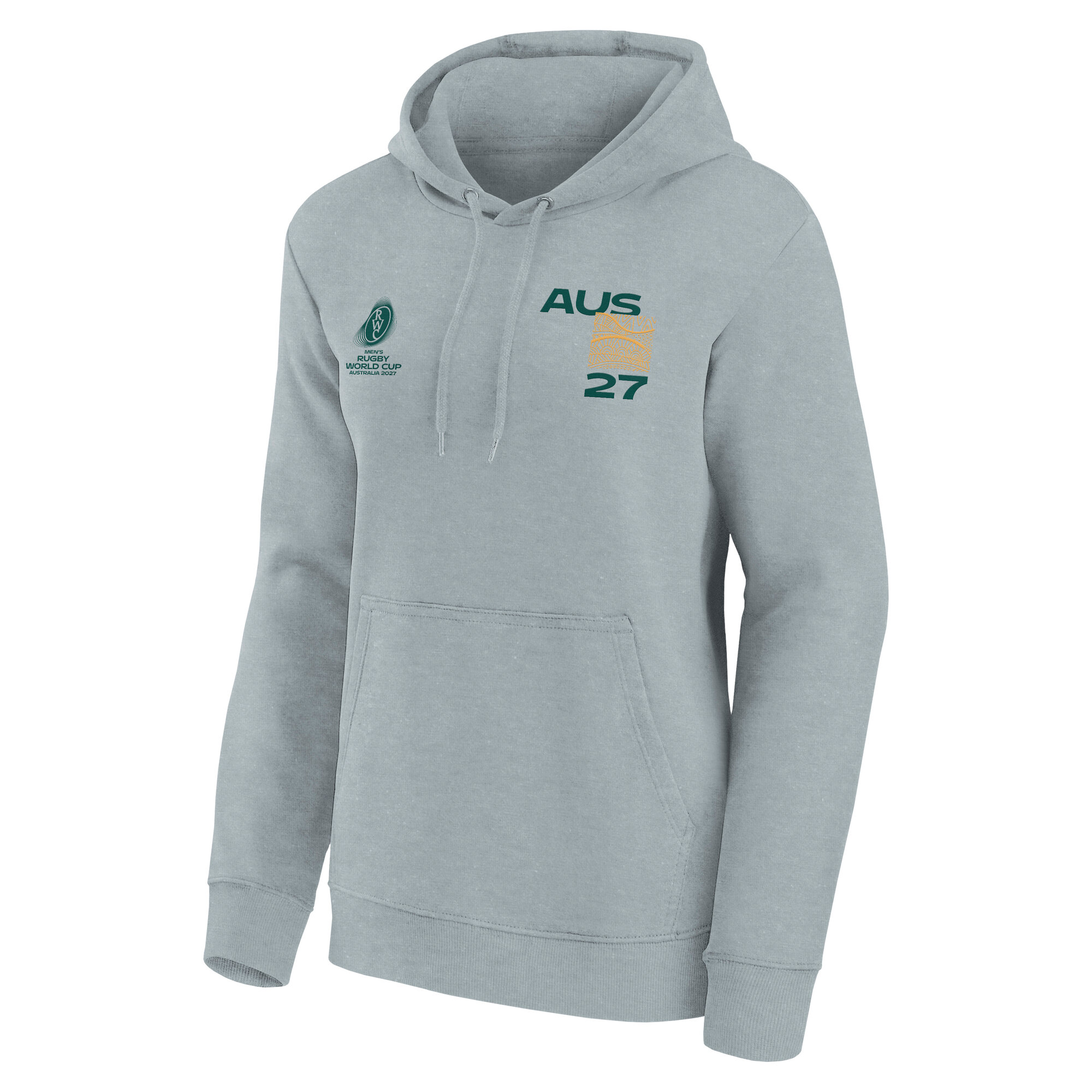 Australia Rugby Supporter Graphic Hoodie - Sports Grey - Womens, , rebel_hi-res