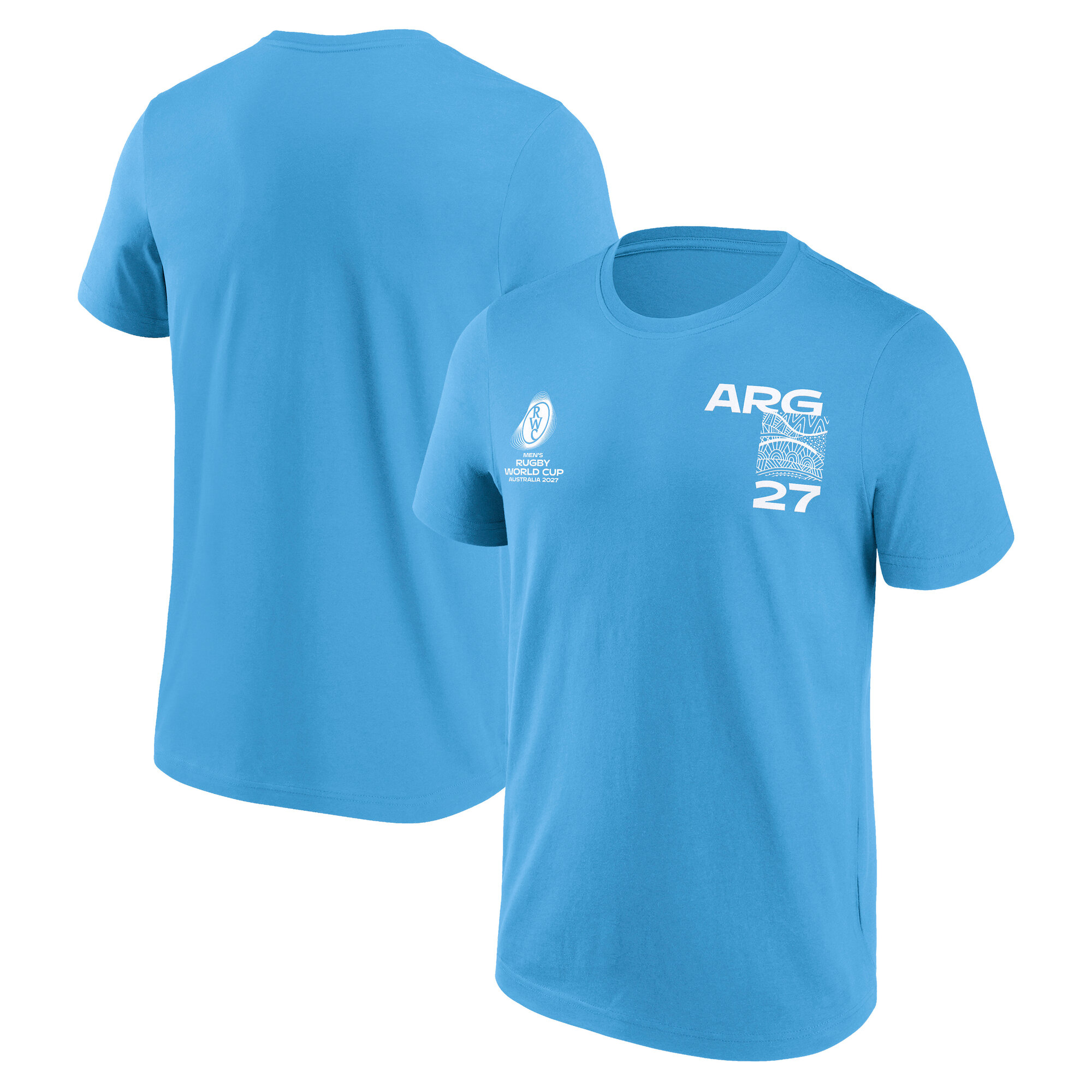Argentina Rugby Supporter Graphic T-Shirt - Sky, , rebel_hi-res