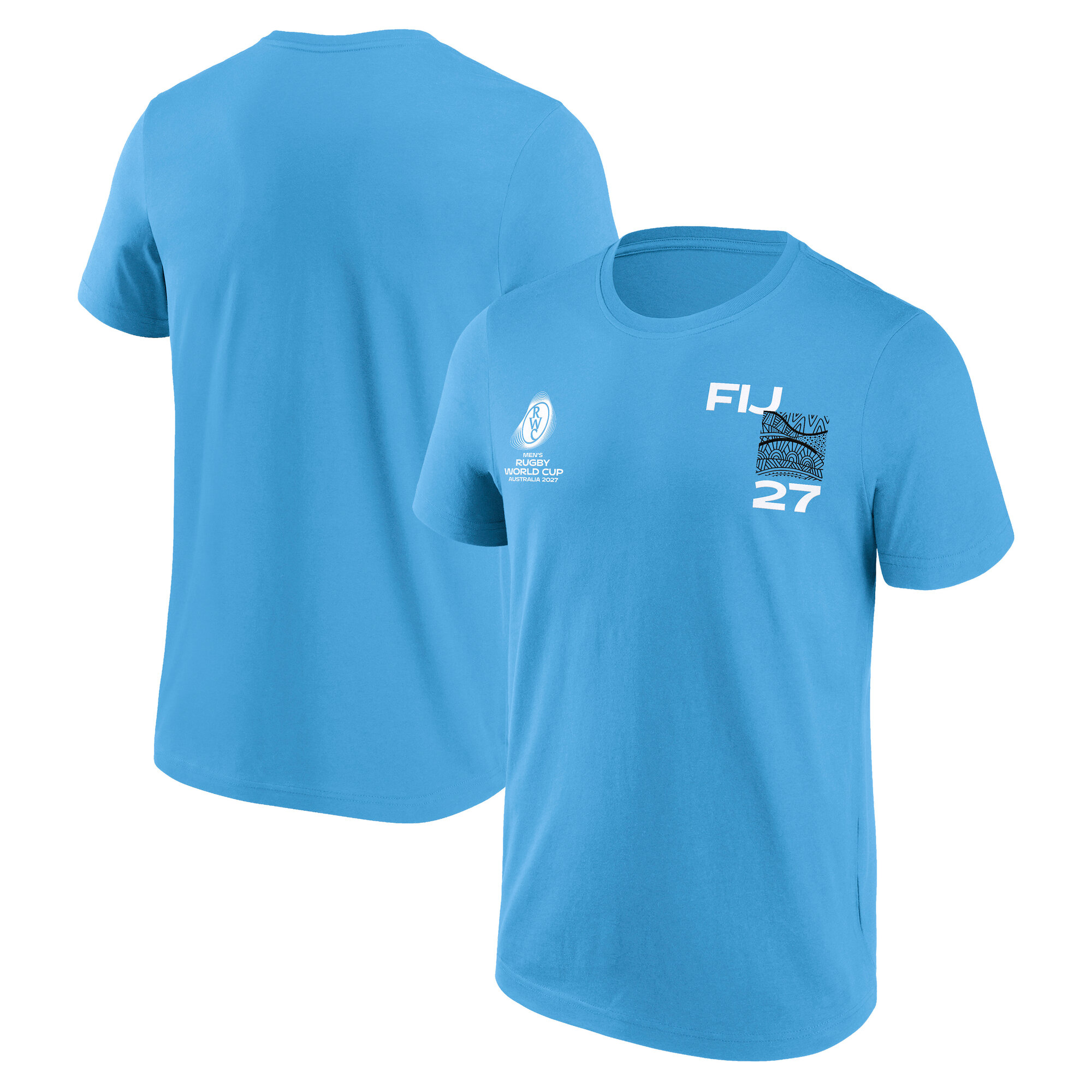Fiji Rugby Supporter Graphic T-Shirt - Sky, , rebel_hi-res