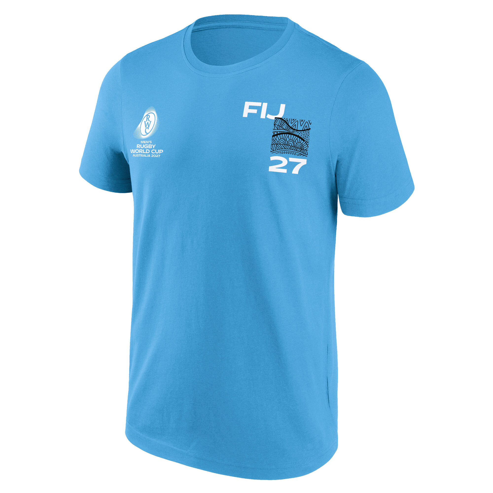 Fiji Rugby Supporter Graphic T-Shirt - Sky, , rebel_hi-res