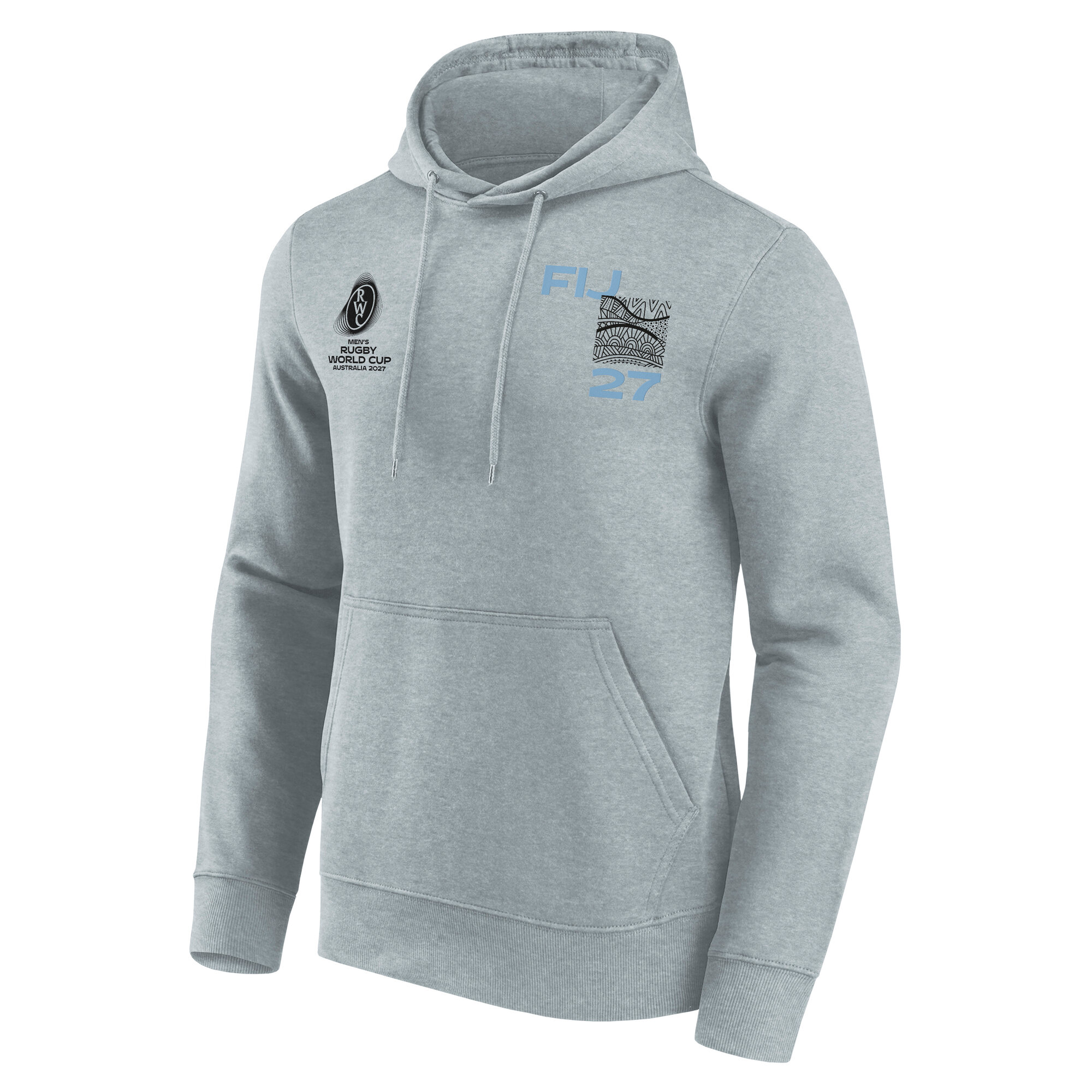 Fiji Rugby Supporter Graphic Hoodie - Sports Grey, , rebel_hi-res
