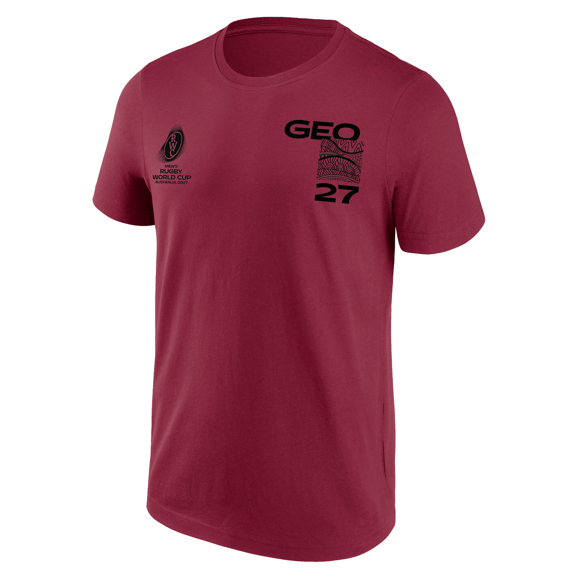 Georgia Rugby Supporter Graphic T-Shirt - Claret, , rebel_hi-res