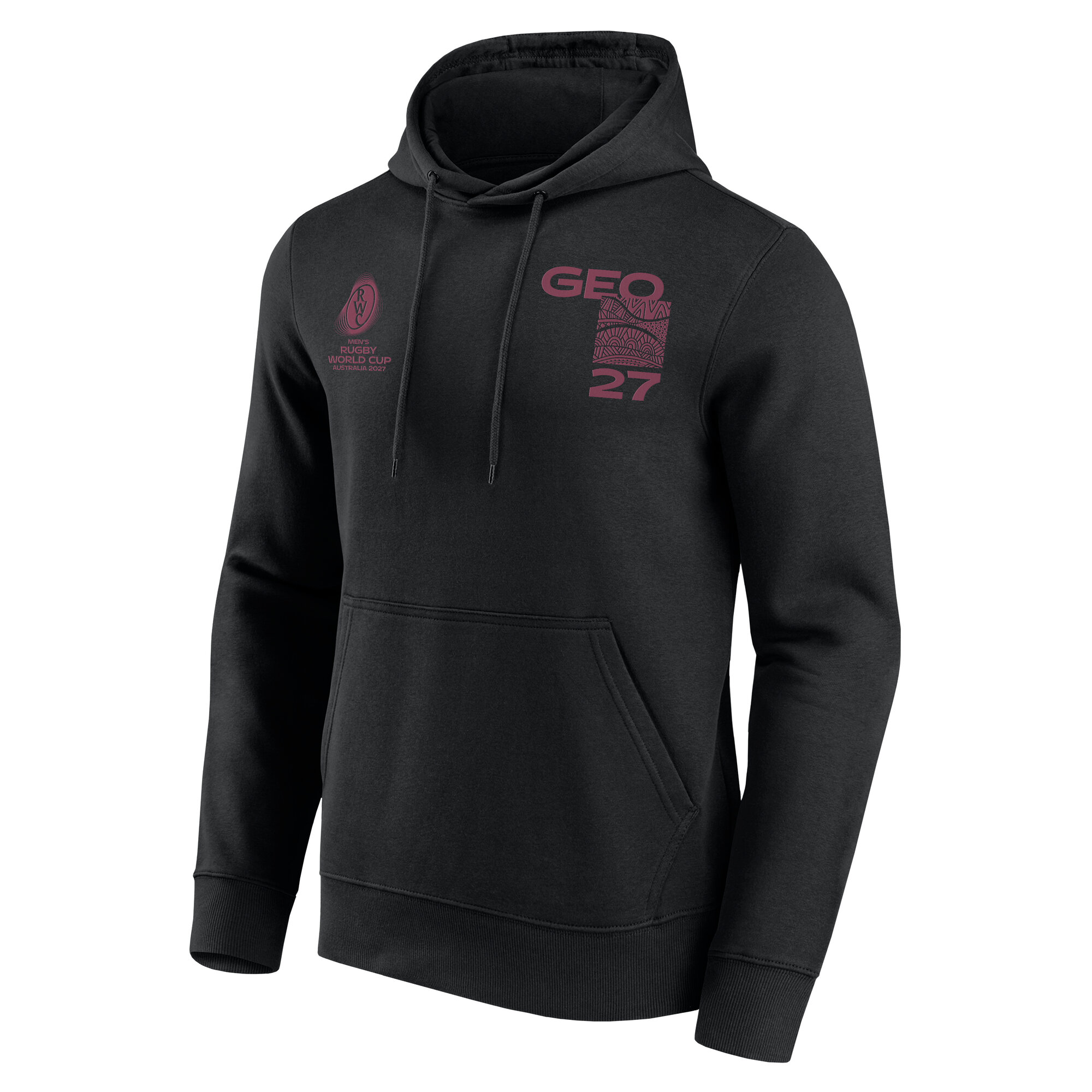 Georgia Rugby Supporter Graphic Hoodie - Black, , rebel_hi-res