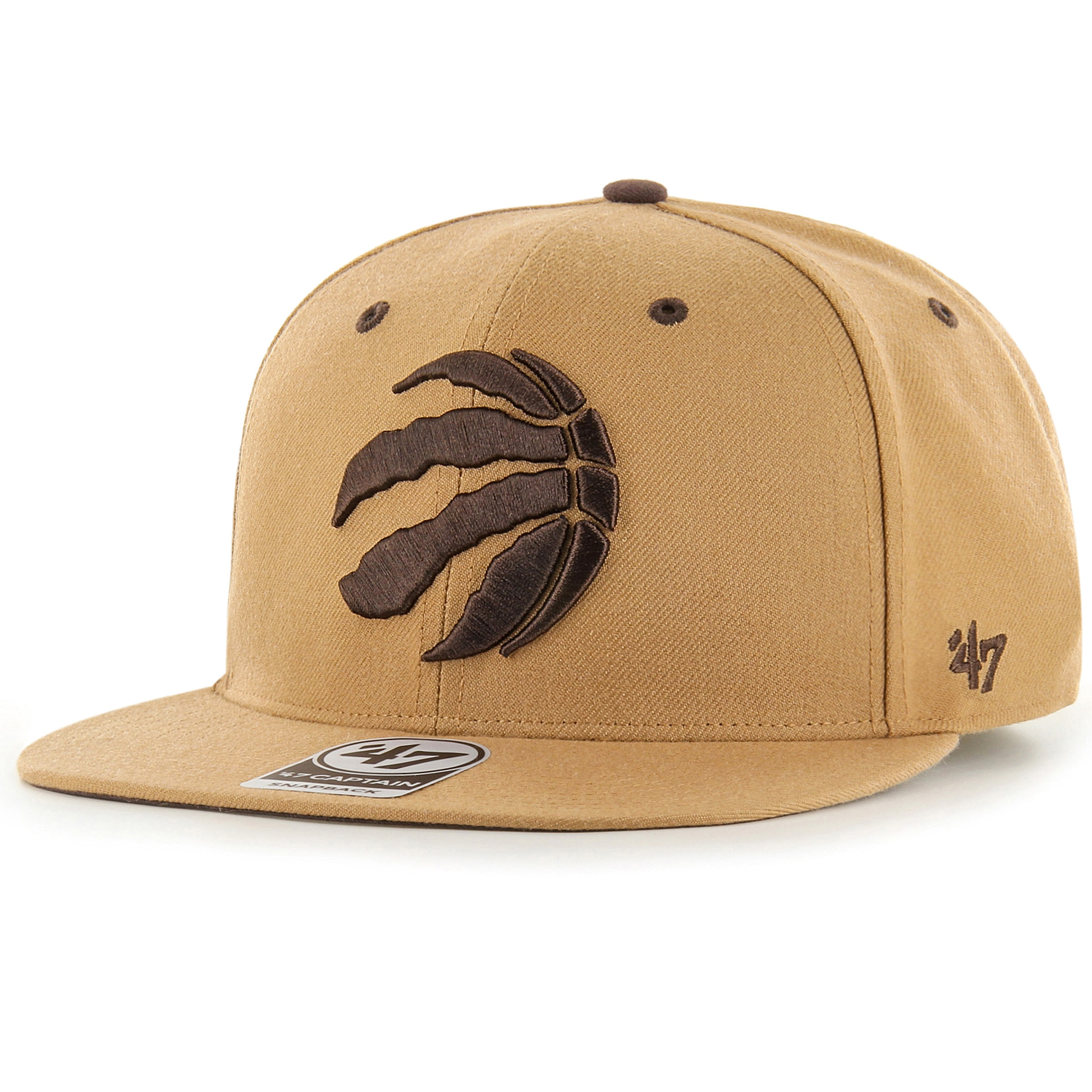 Eastern Raptors Hat NBA Men's '47 Tan Toronto Raptors Toffee Captain Snapback Hat