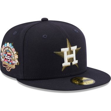 Men's New Era Navy Houston Astros 45th Anniversary Spring Training Botanical 59FIFTY Fitted Hat